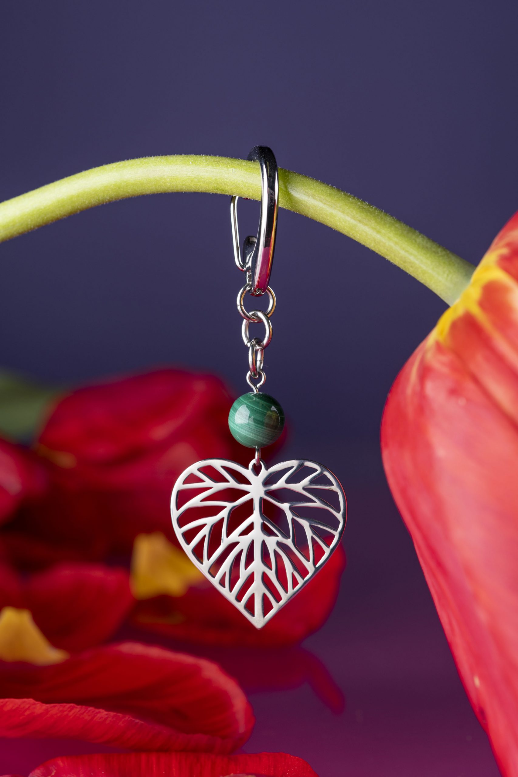 Kľúčenka - lipa 1 + malachit