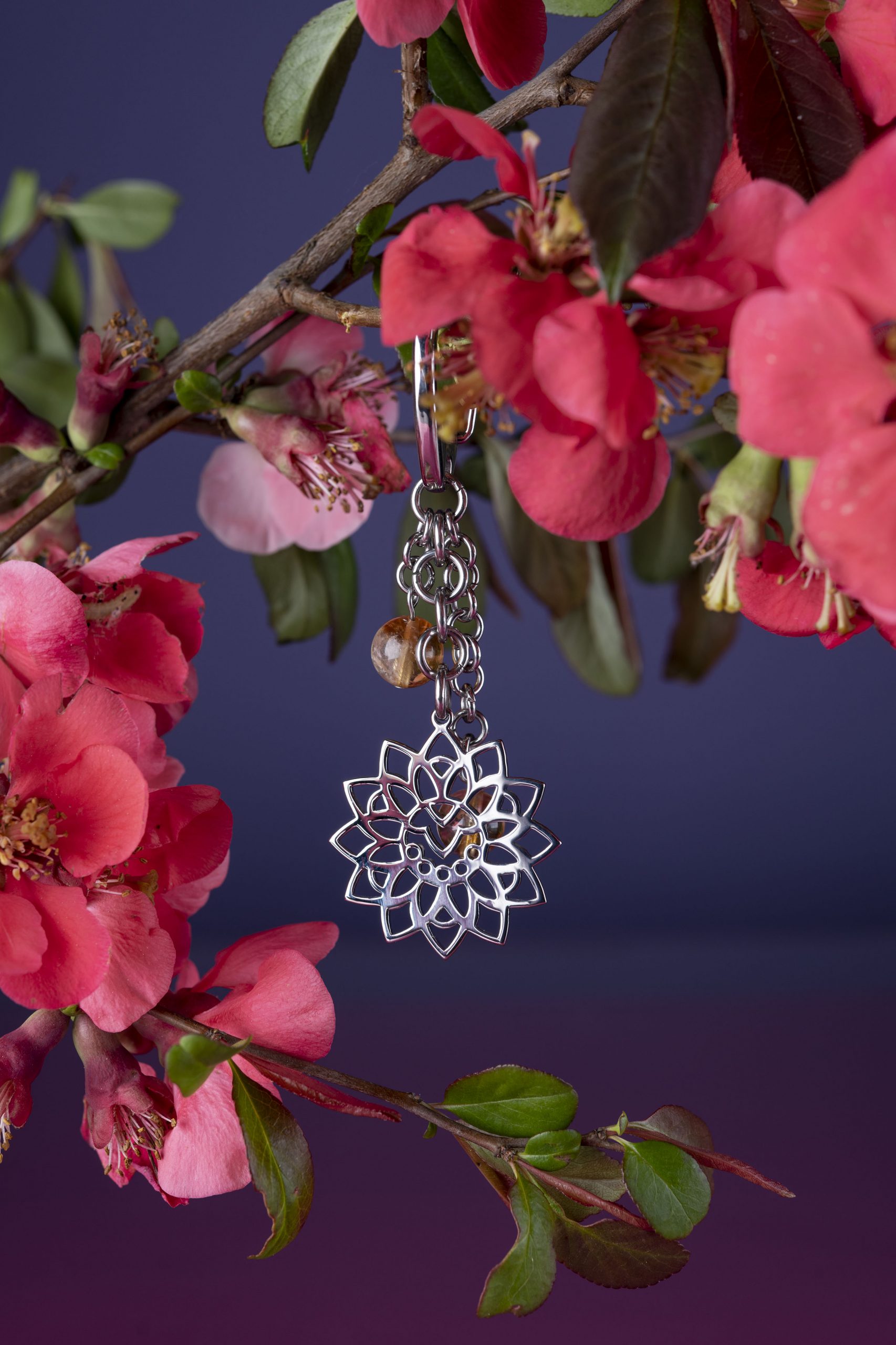 Kľúčenka - Slnečnica Ábelová + citrín