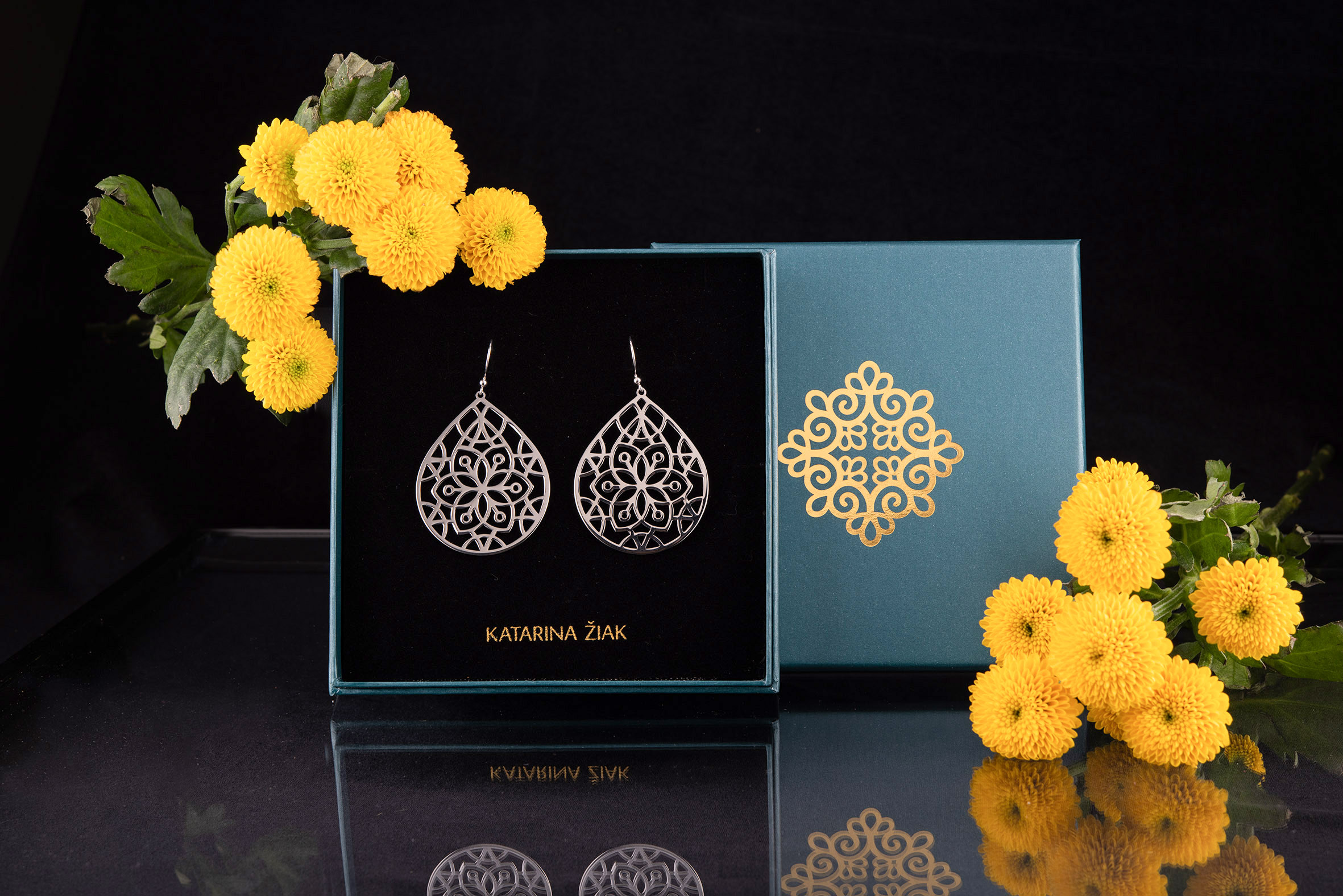 Náušnice Kvet života - slza 1