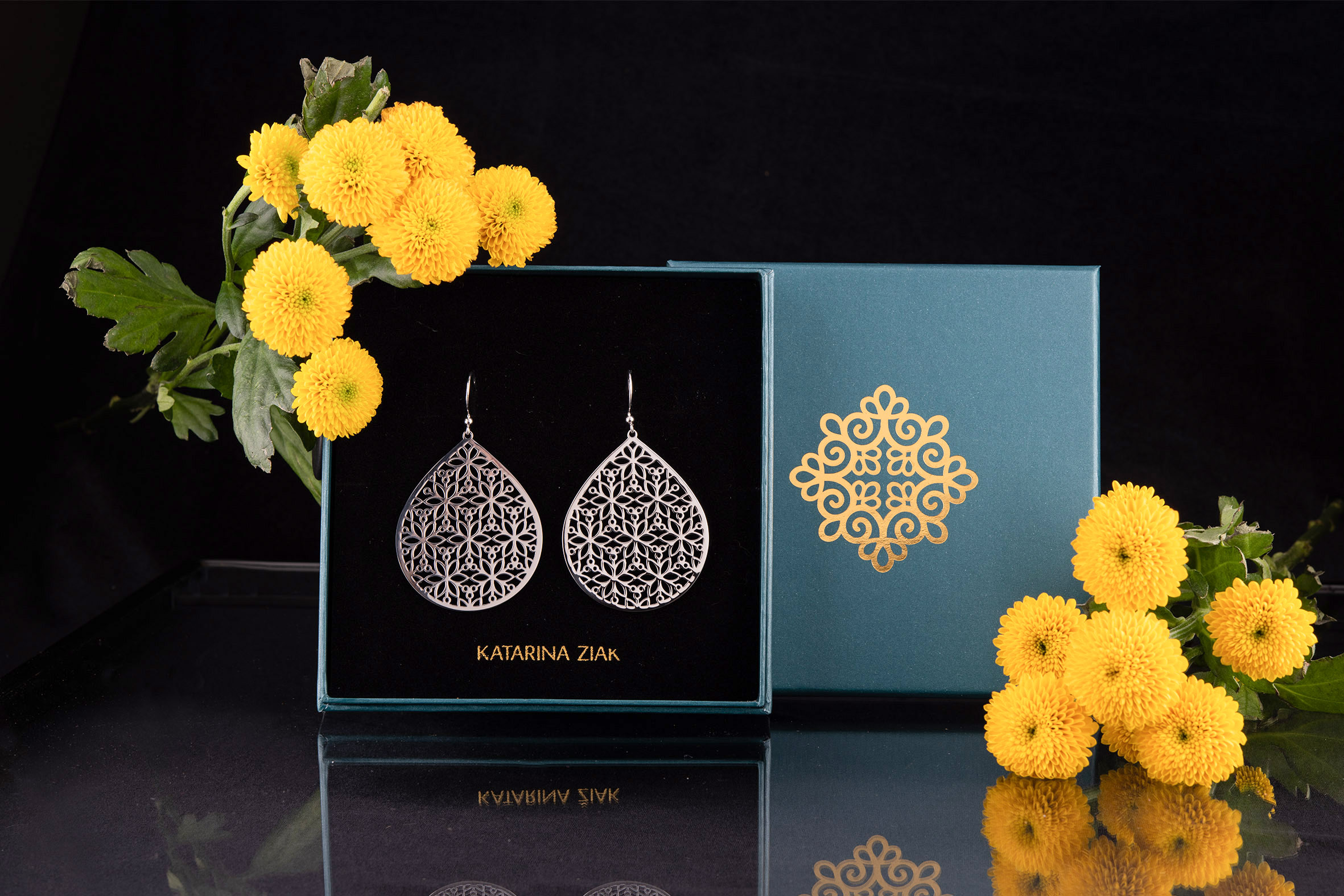 Náušnice Kvet života - slza 2