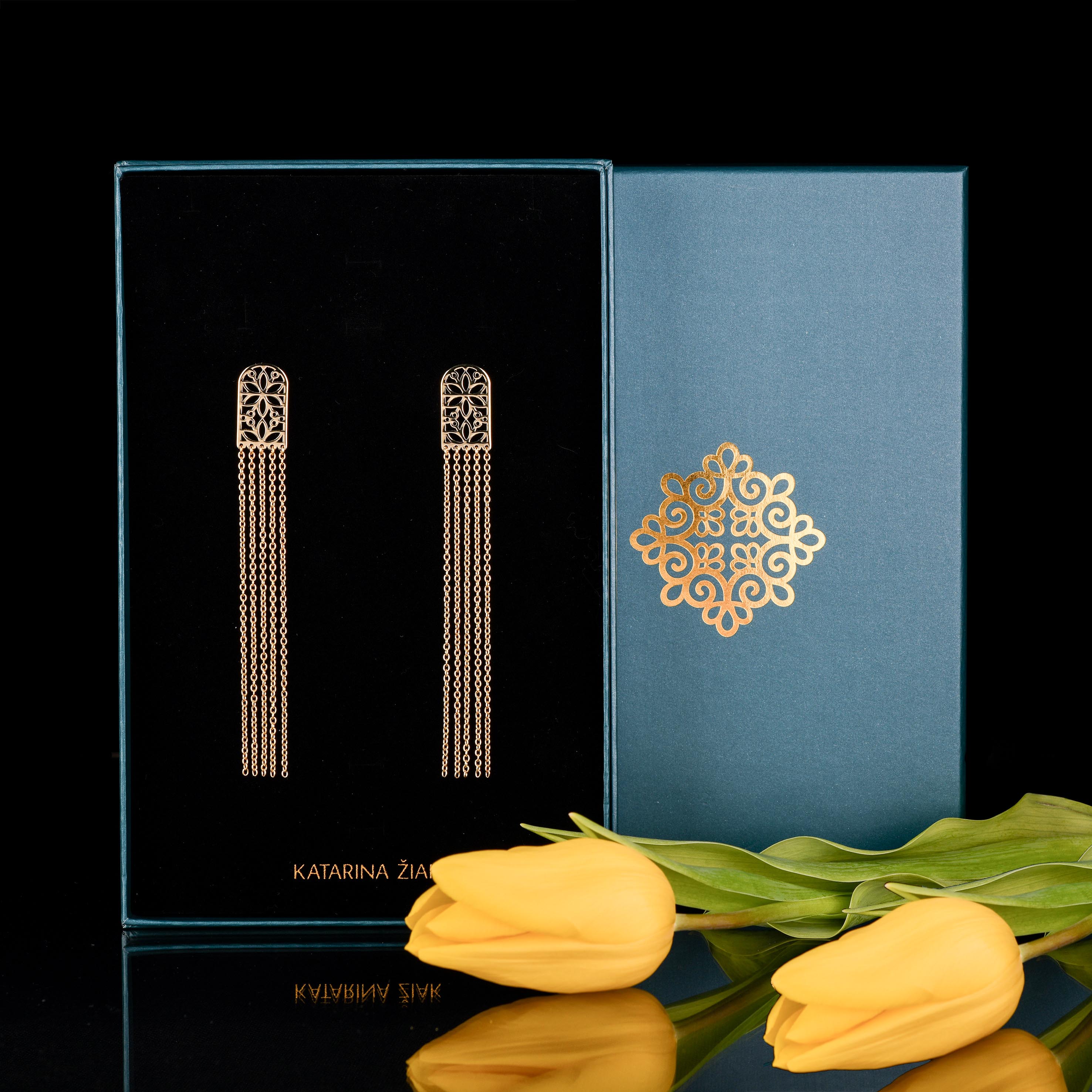 Náušnice Kvet života vodopád 1