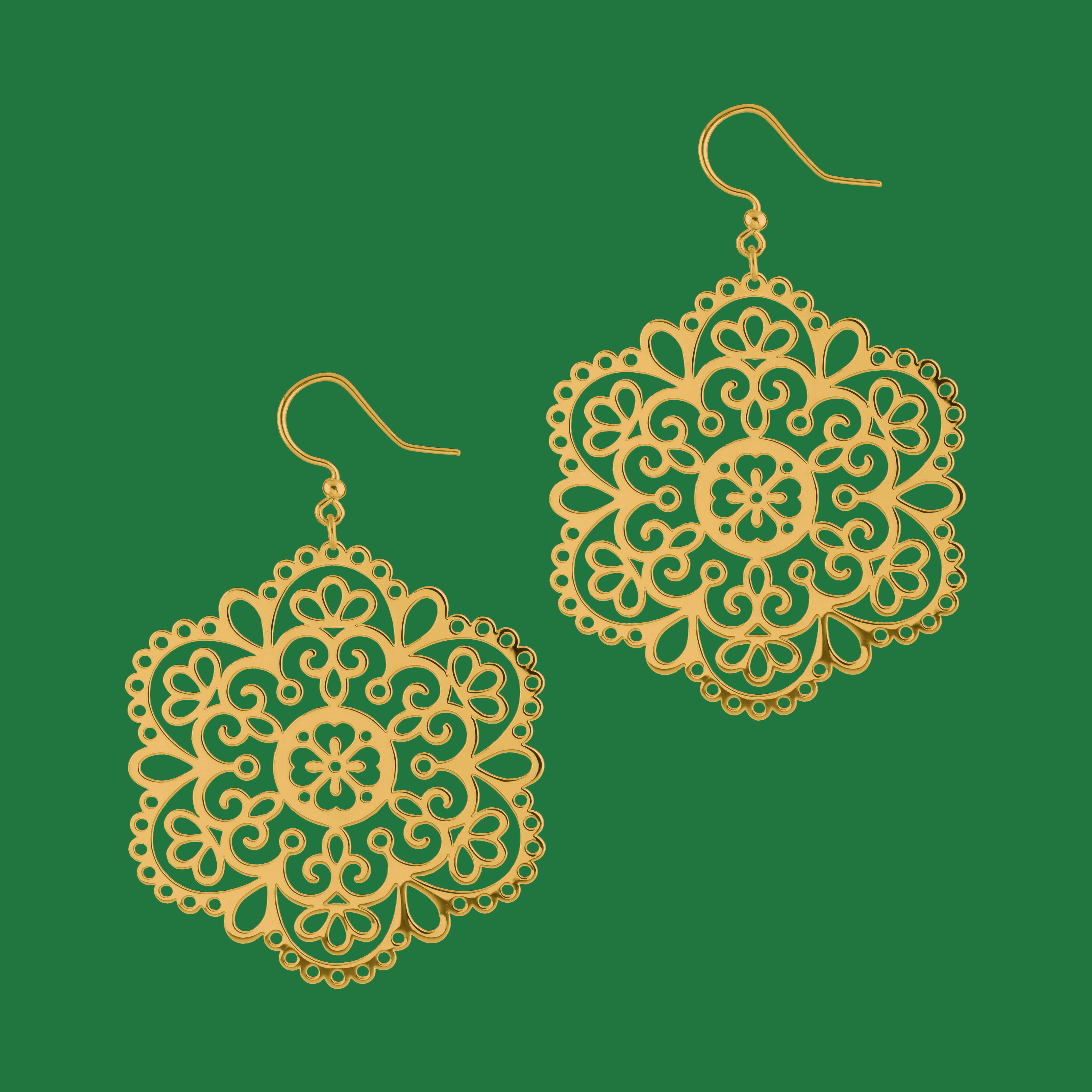 Náušnice čipka 1 - nezábudka