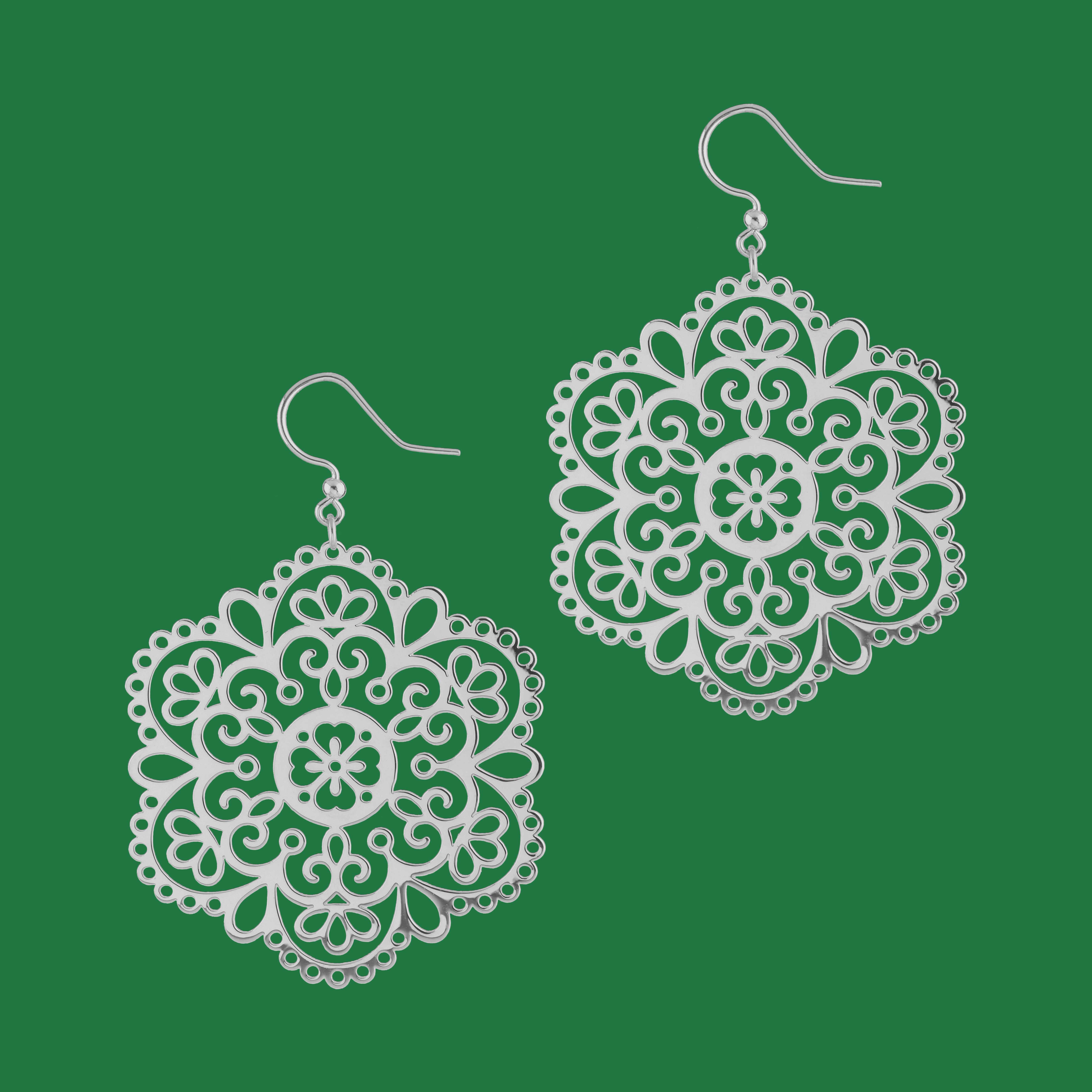 Náušnice čipka 1 - nezábudka