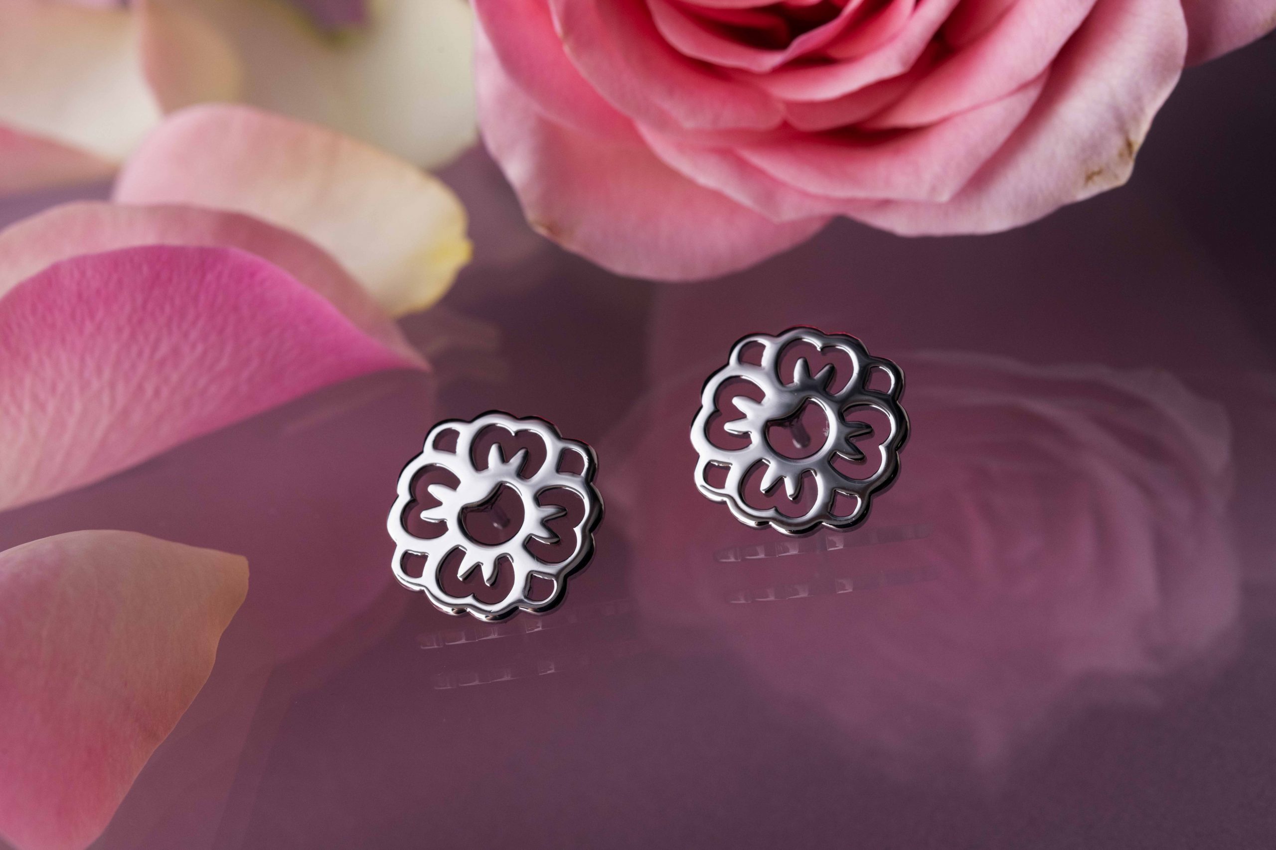 Napichovacie náušnice modrotlač nezábudka