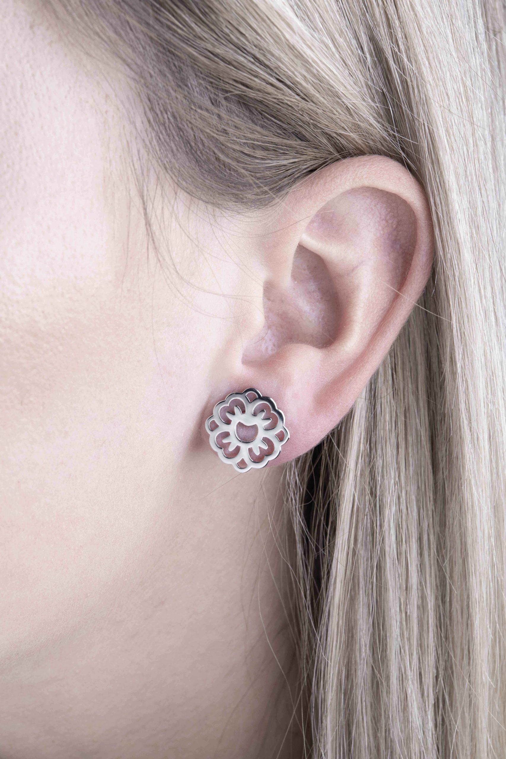 Napichovacie náušnice modrotlač nezábudka