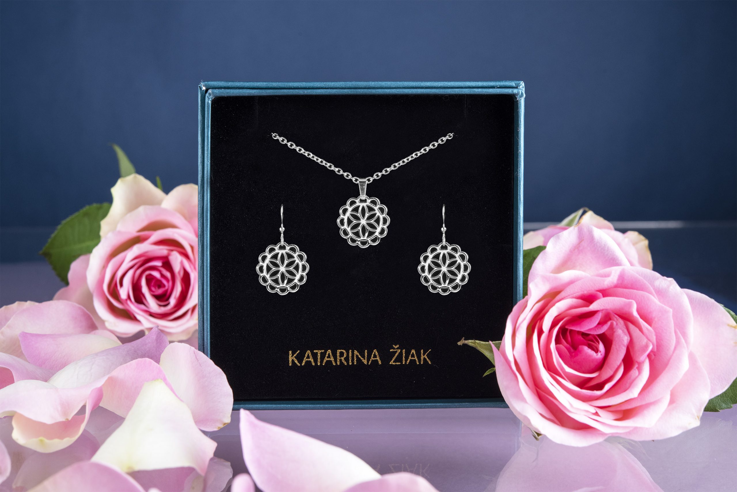 Set - čipka ornament 1,5cm