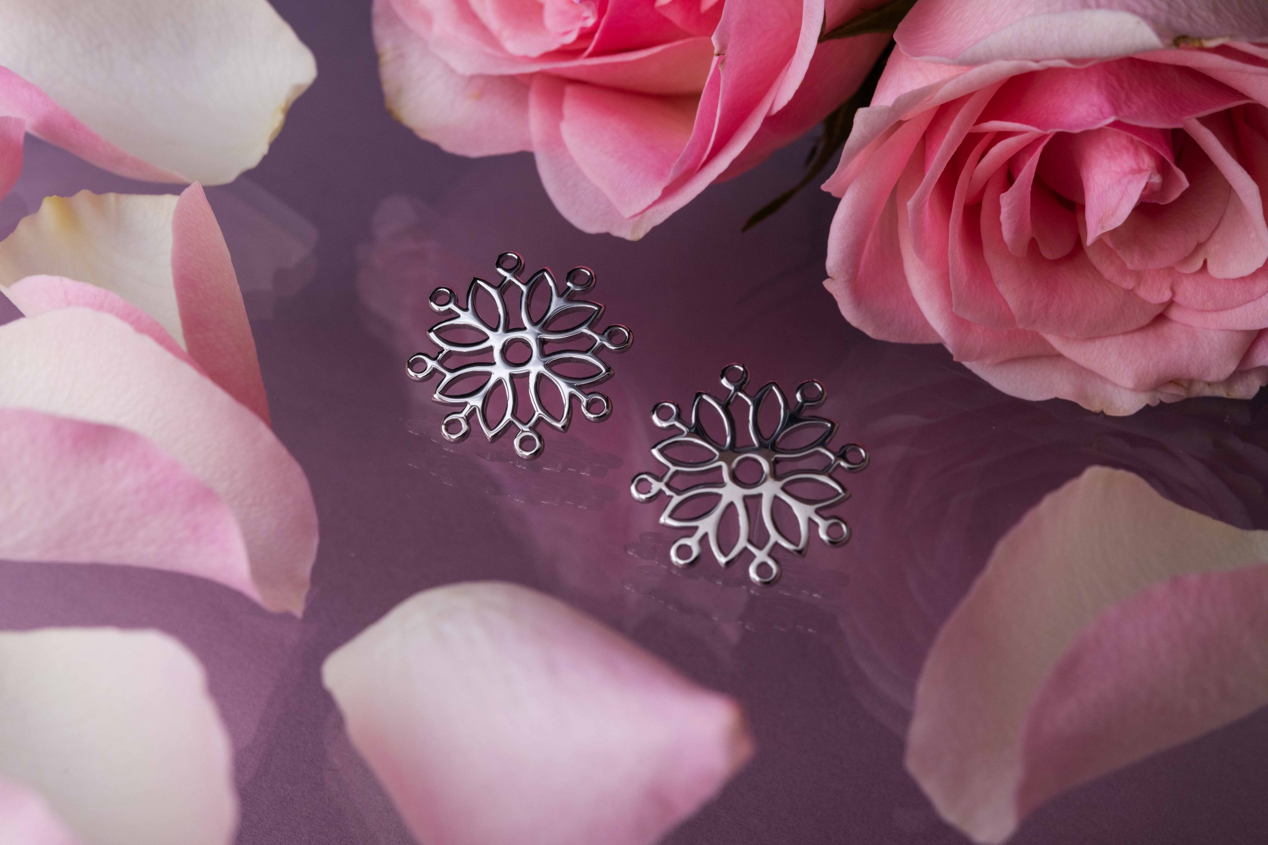 Napichovacie náušnice modrotlač hviezda