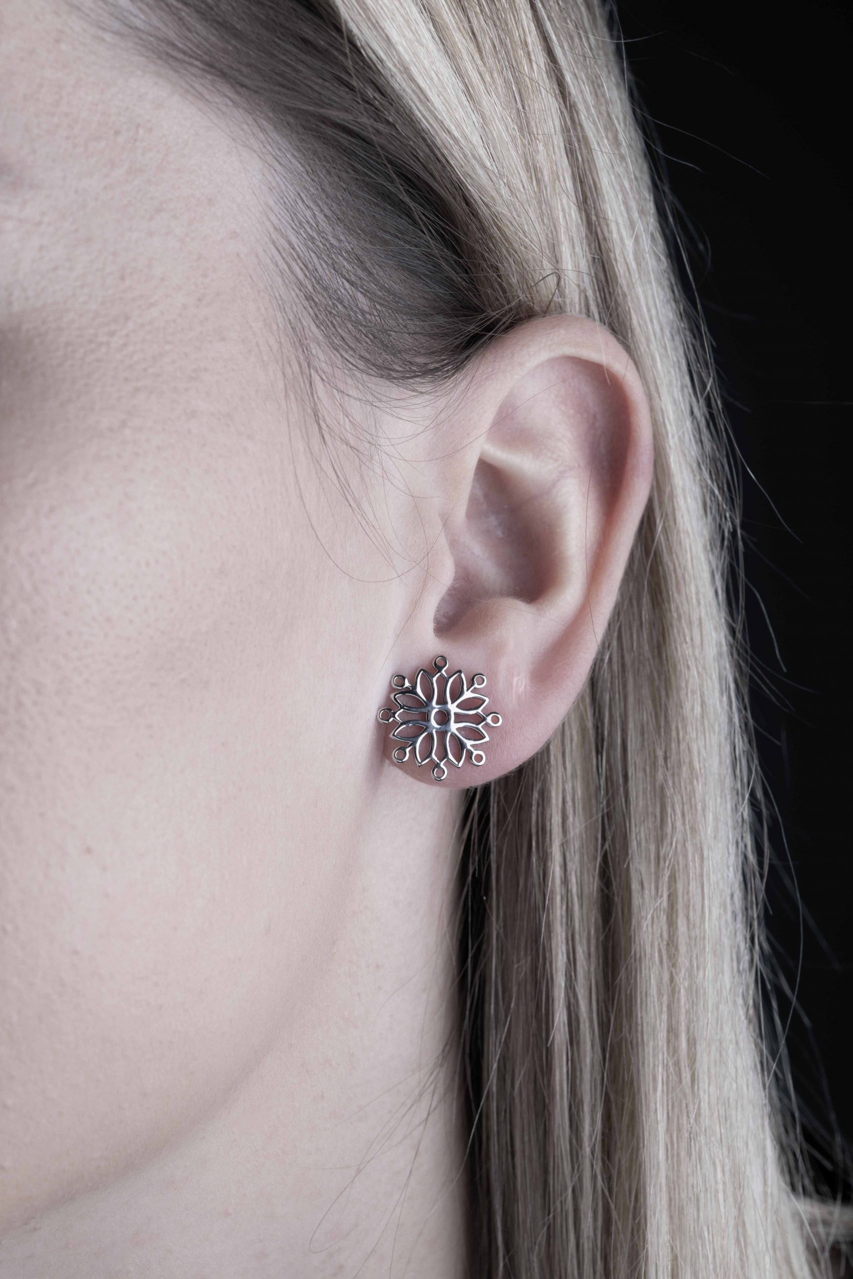 Napichovacie náušnice modrotlač hviezda