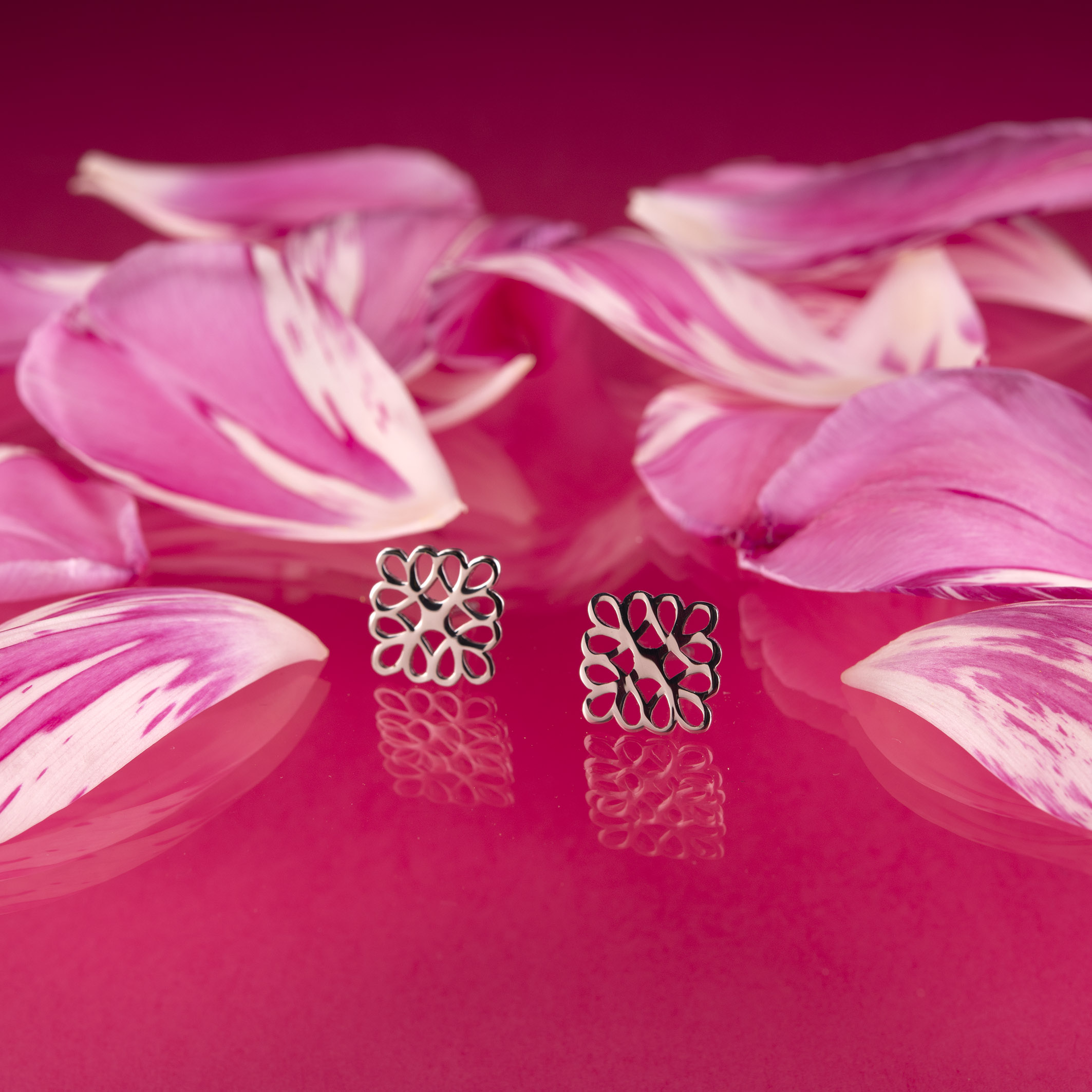 Napichovacie náušnice čipka - ornament 1