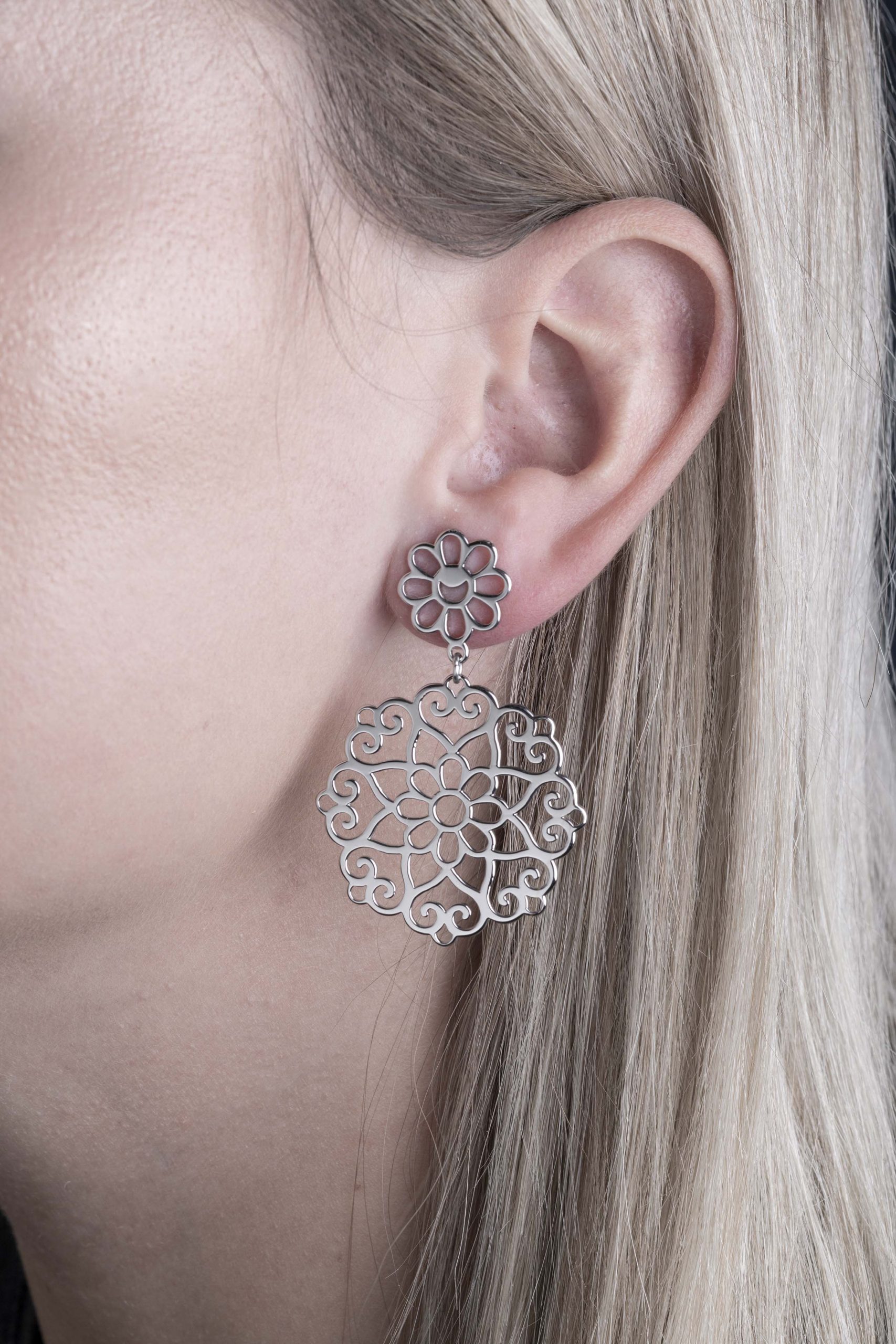 Náušnice Libay ornament  - skladané napichovacie