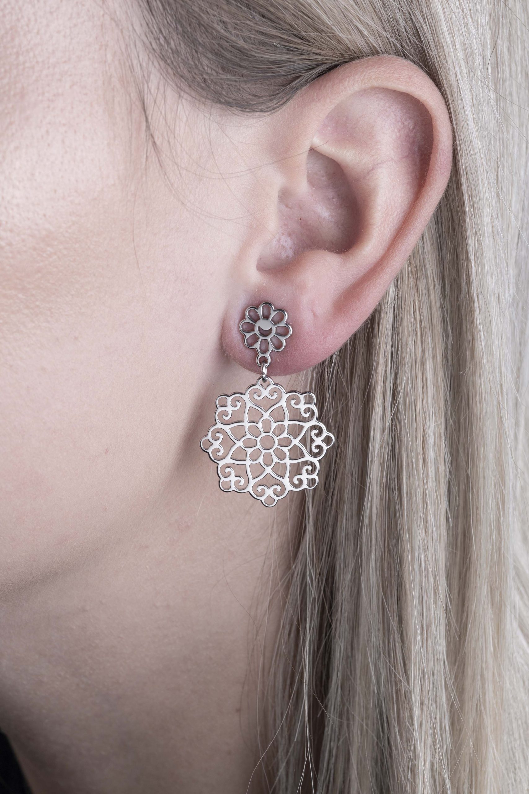 Náušnice Libay ornament  - skladané napichovacie