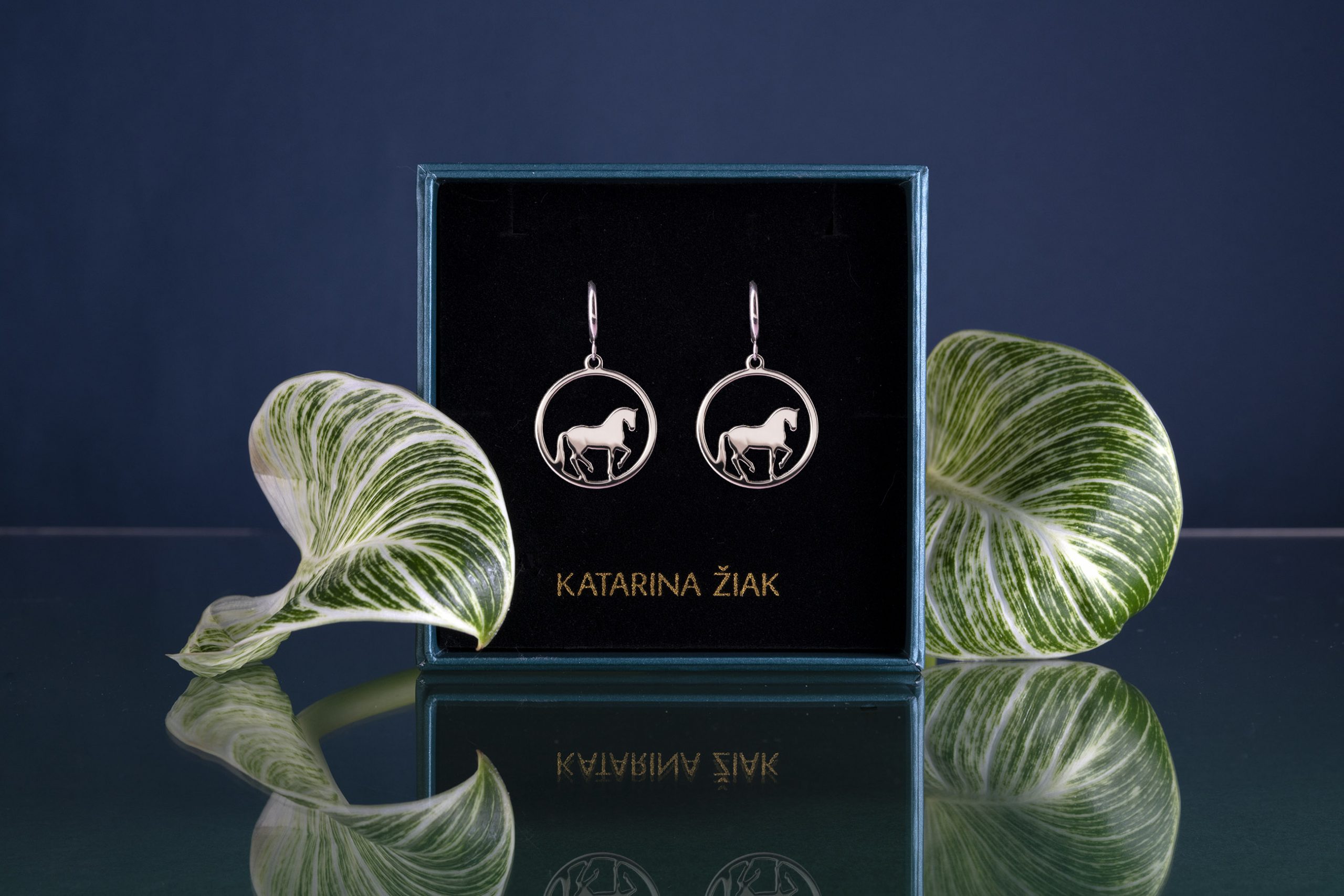 Náušnice piaf - kôň kruh - 2cm