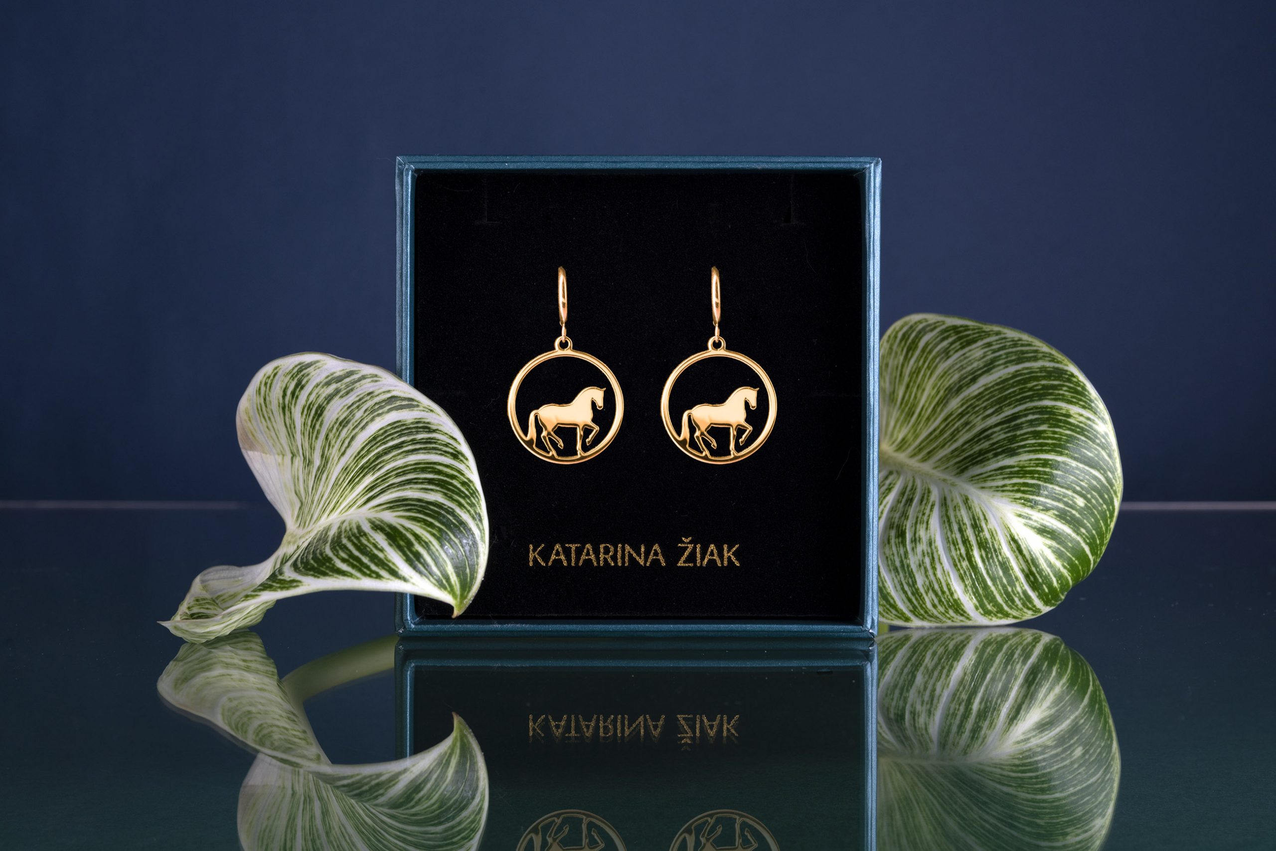 Náušnice piaf - kôň kruh - 2cm