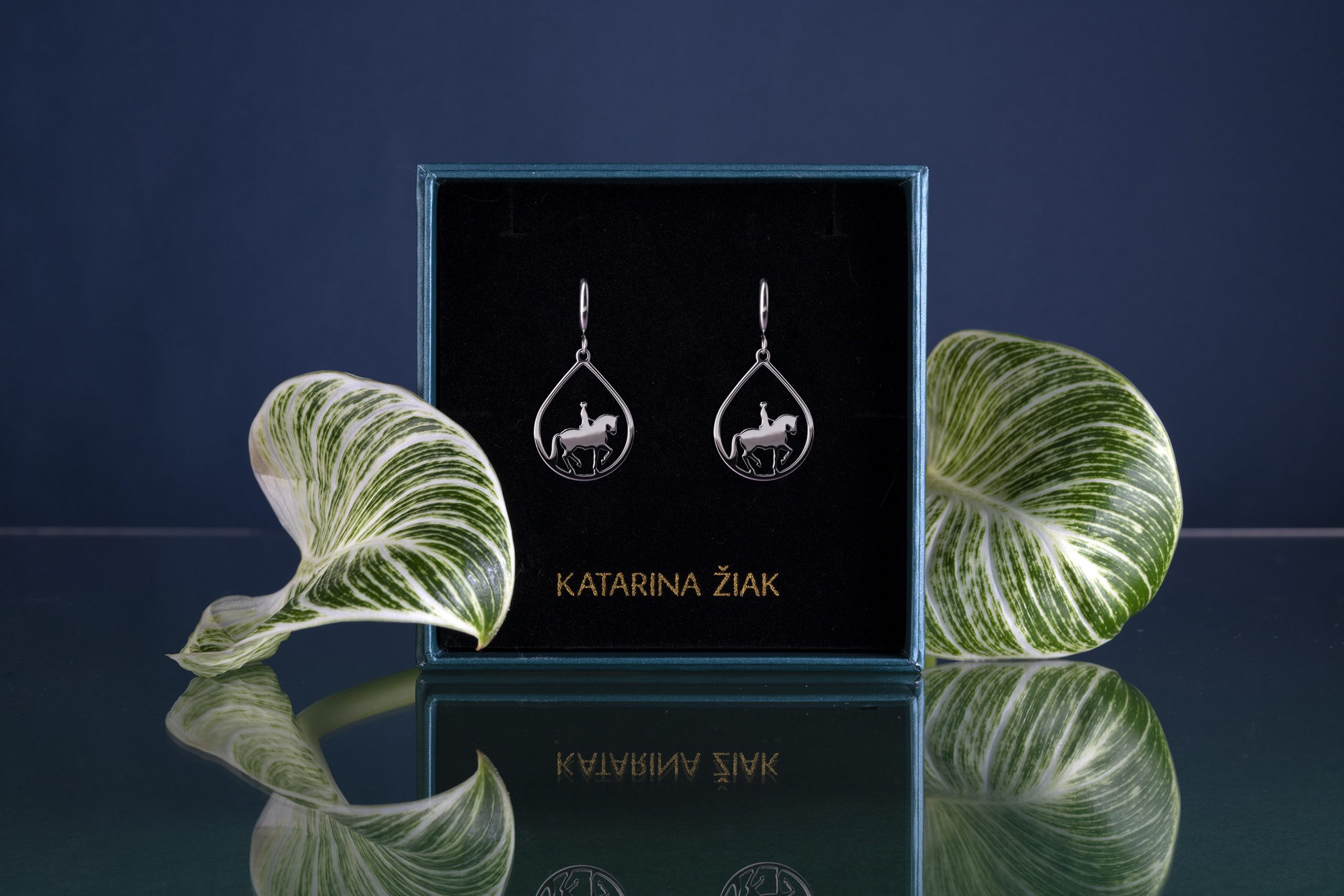 Náušnice piaf - jazdec slza - mini