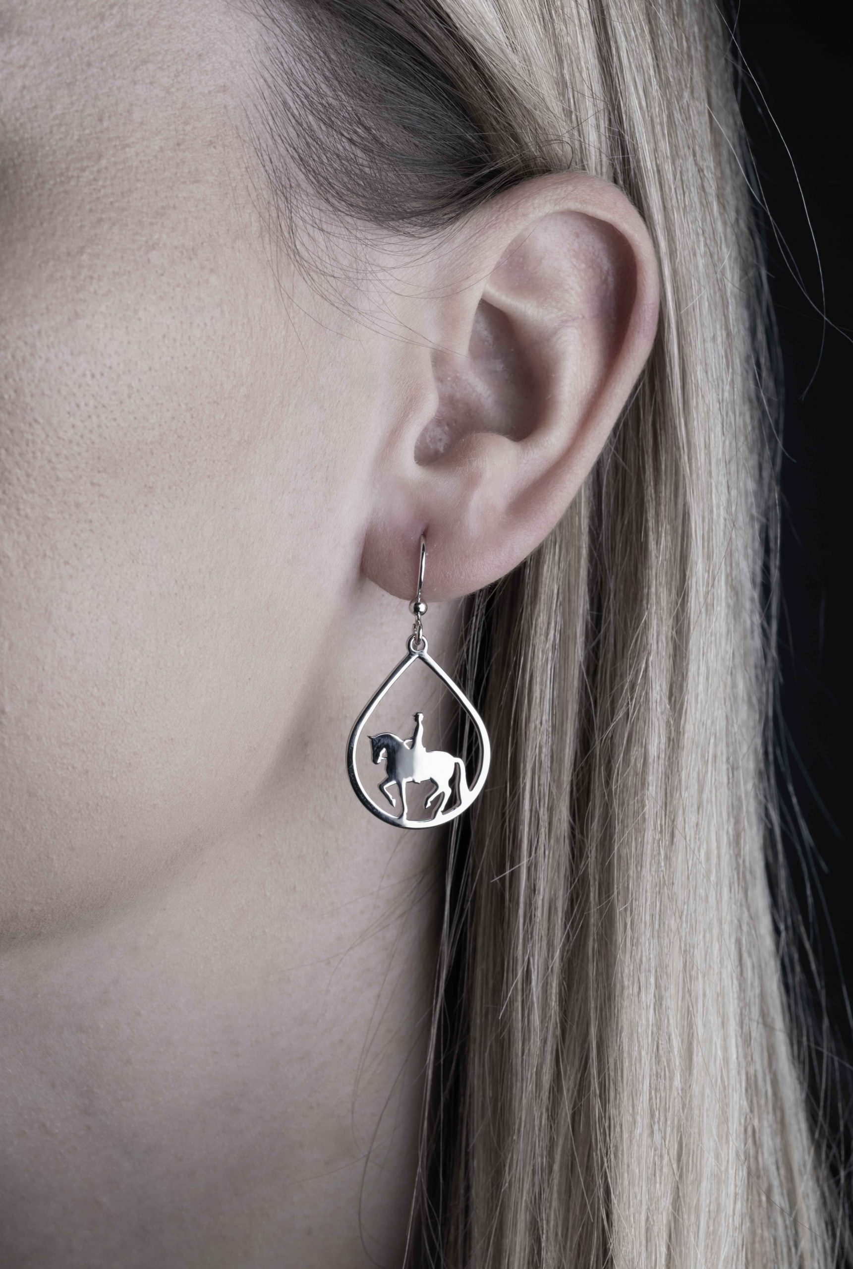 Náušnice piaf - jazdec slza - mini