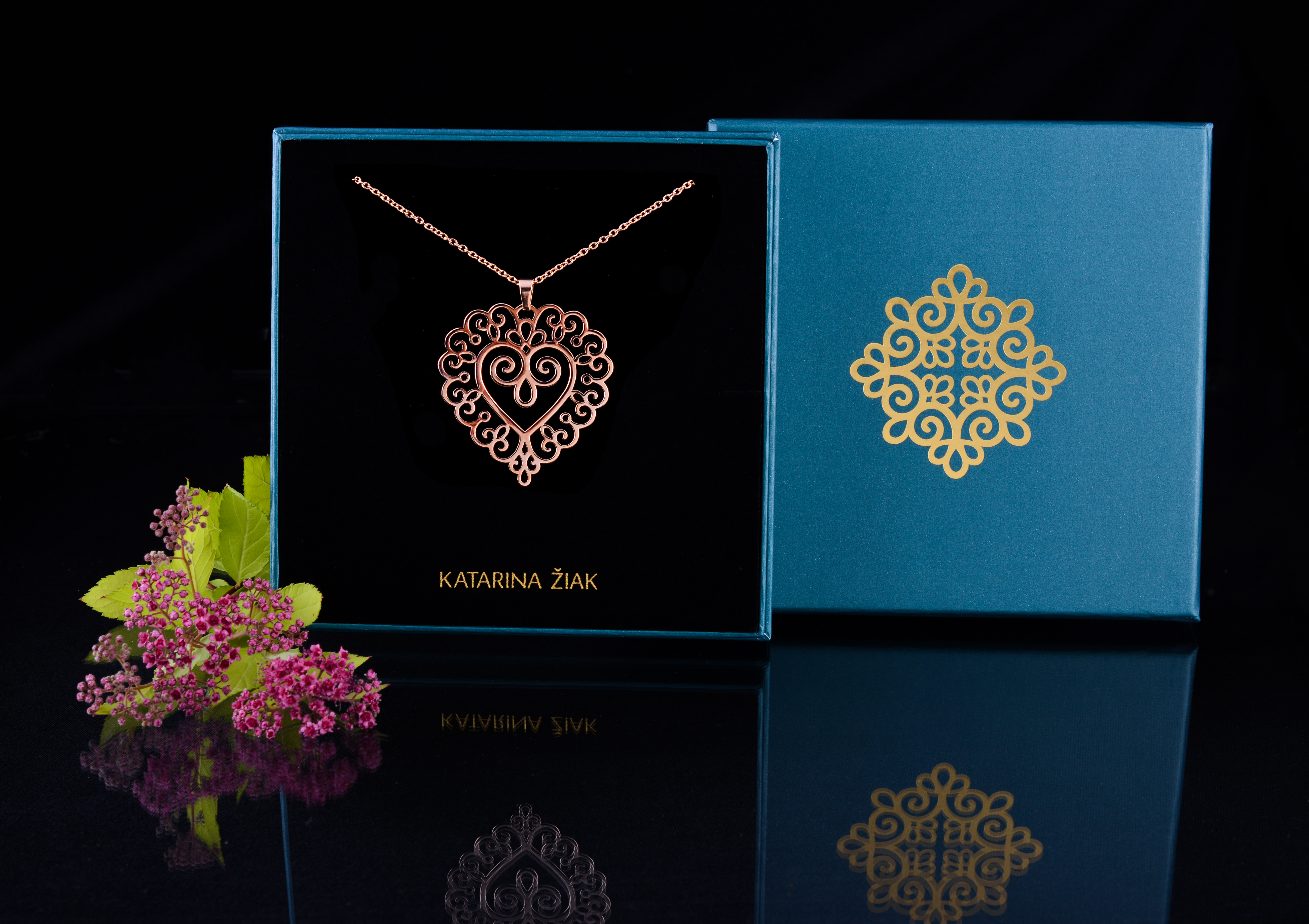 Prívesok čipka 3 - srdce