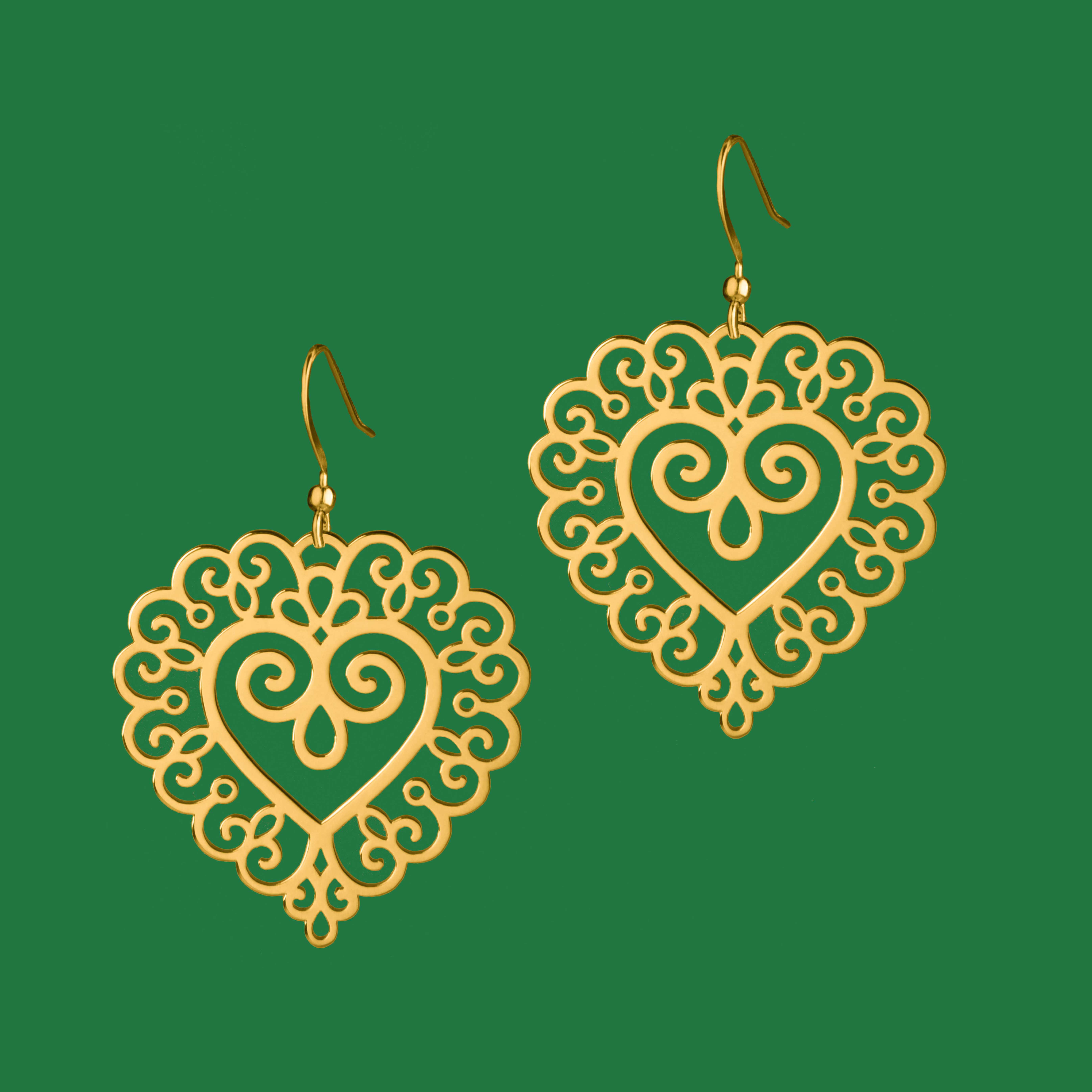 Náušnice čipka 3 - srdce