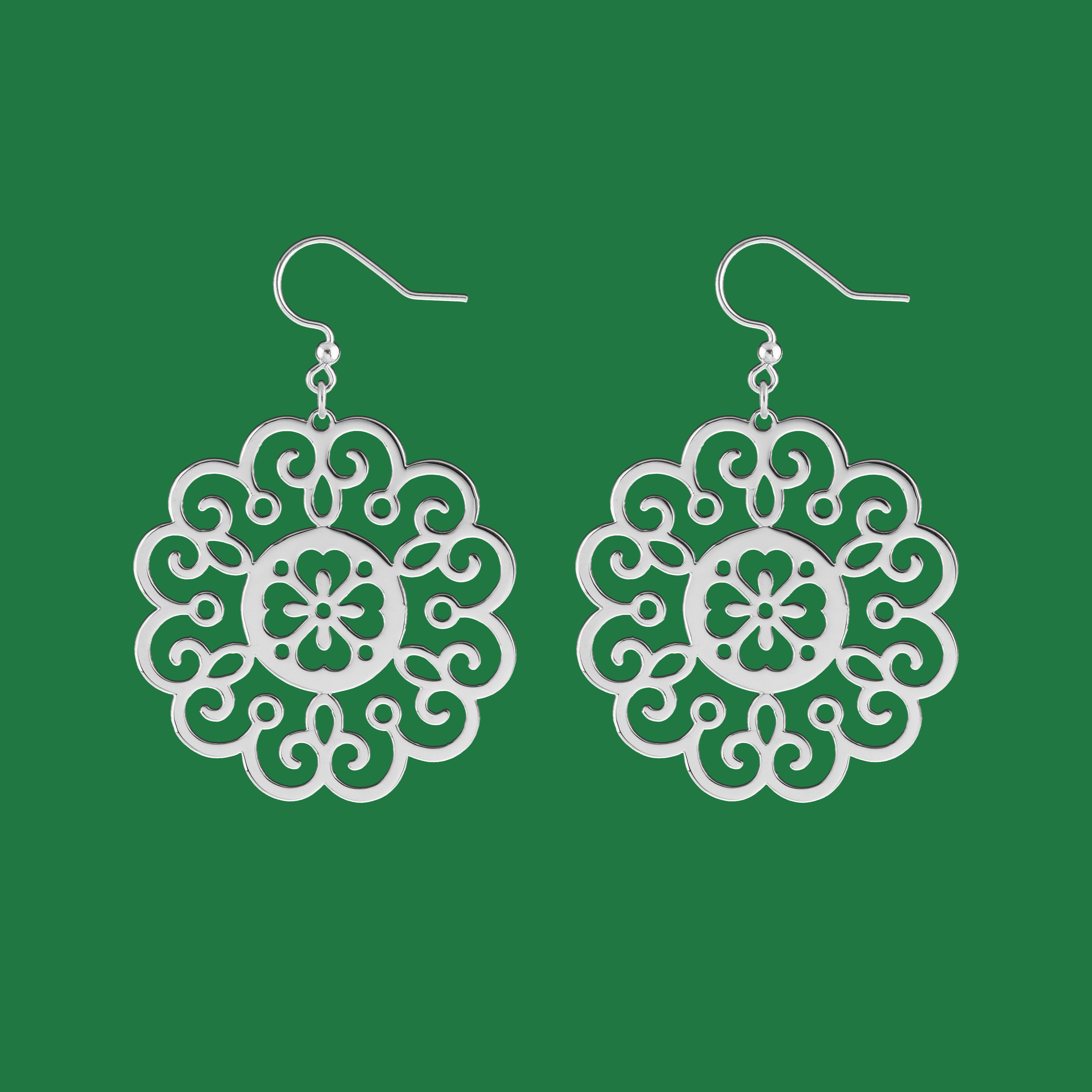 Náušnice čipka 2 - nezábudka