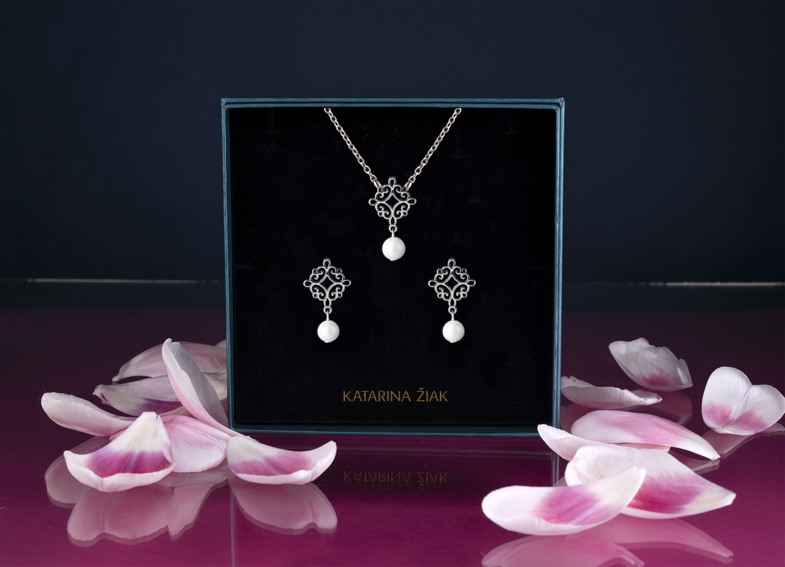 Set Libay ornament štvorec 2 s perlou