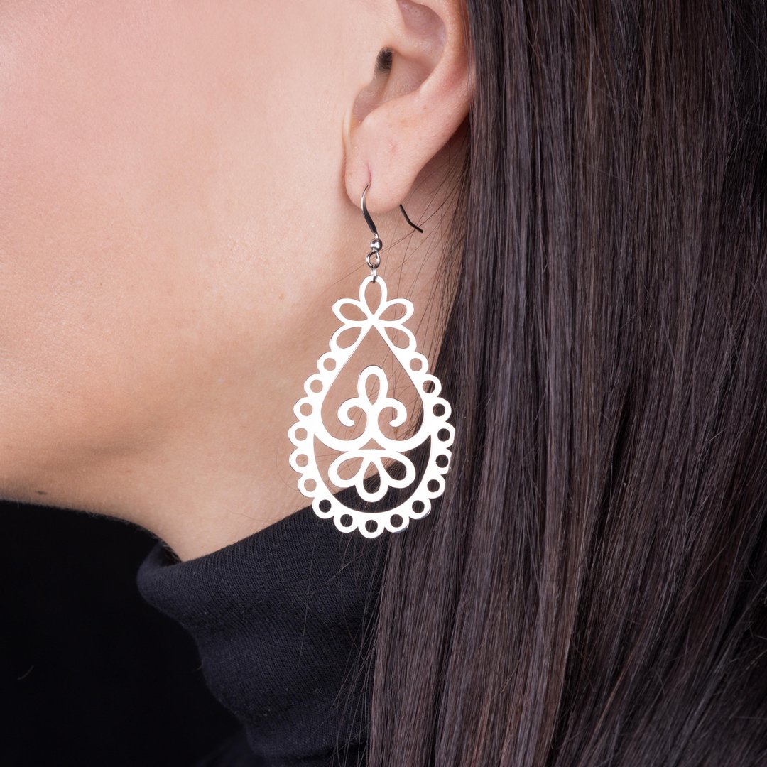 Náušnice čipka 5 - slza 1