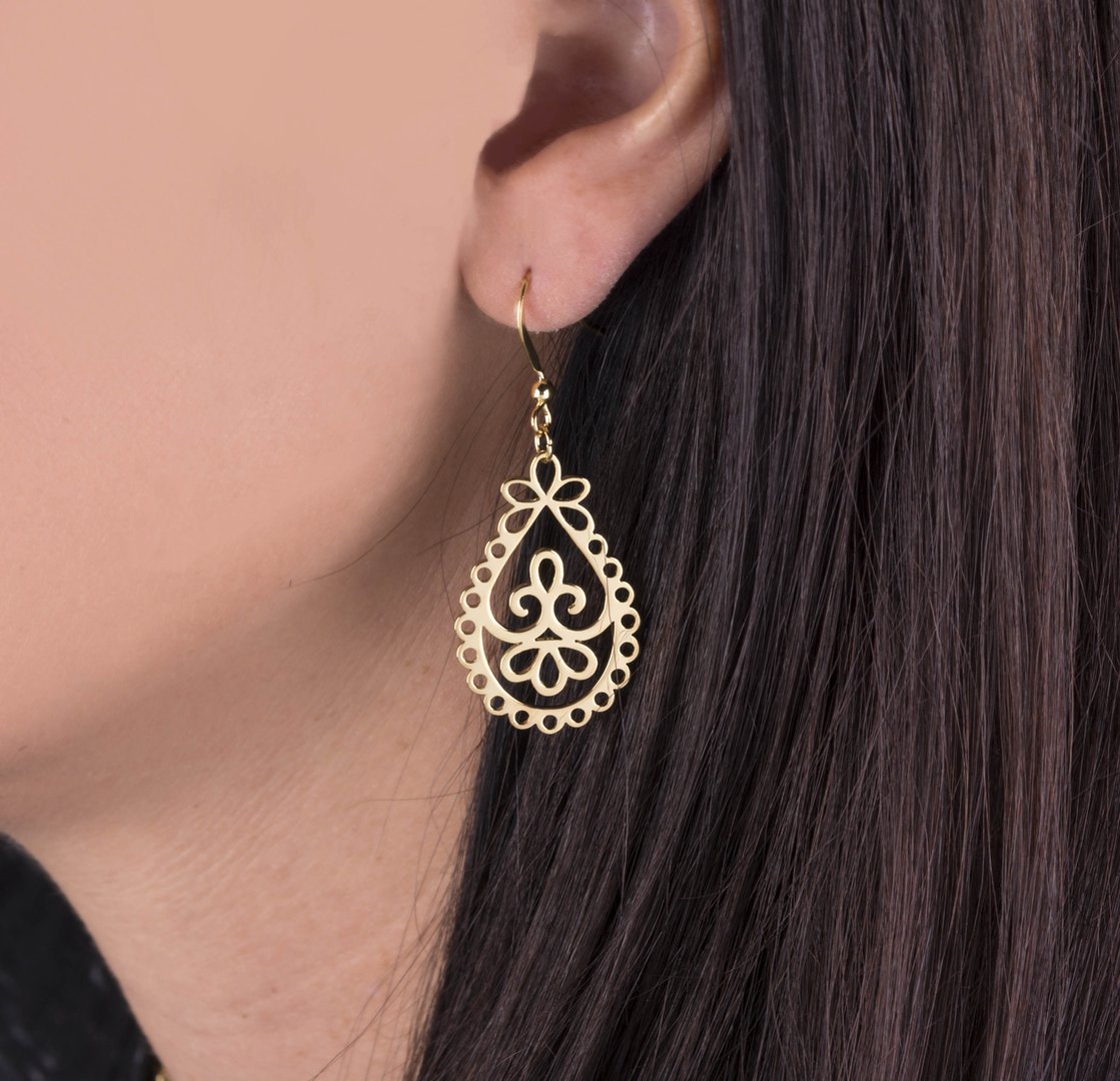 Náušnice čipka 5 - slza 1