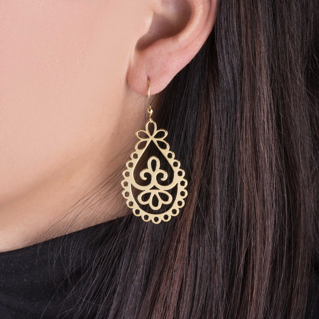 Náušnice čipka 5 - slza 1