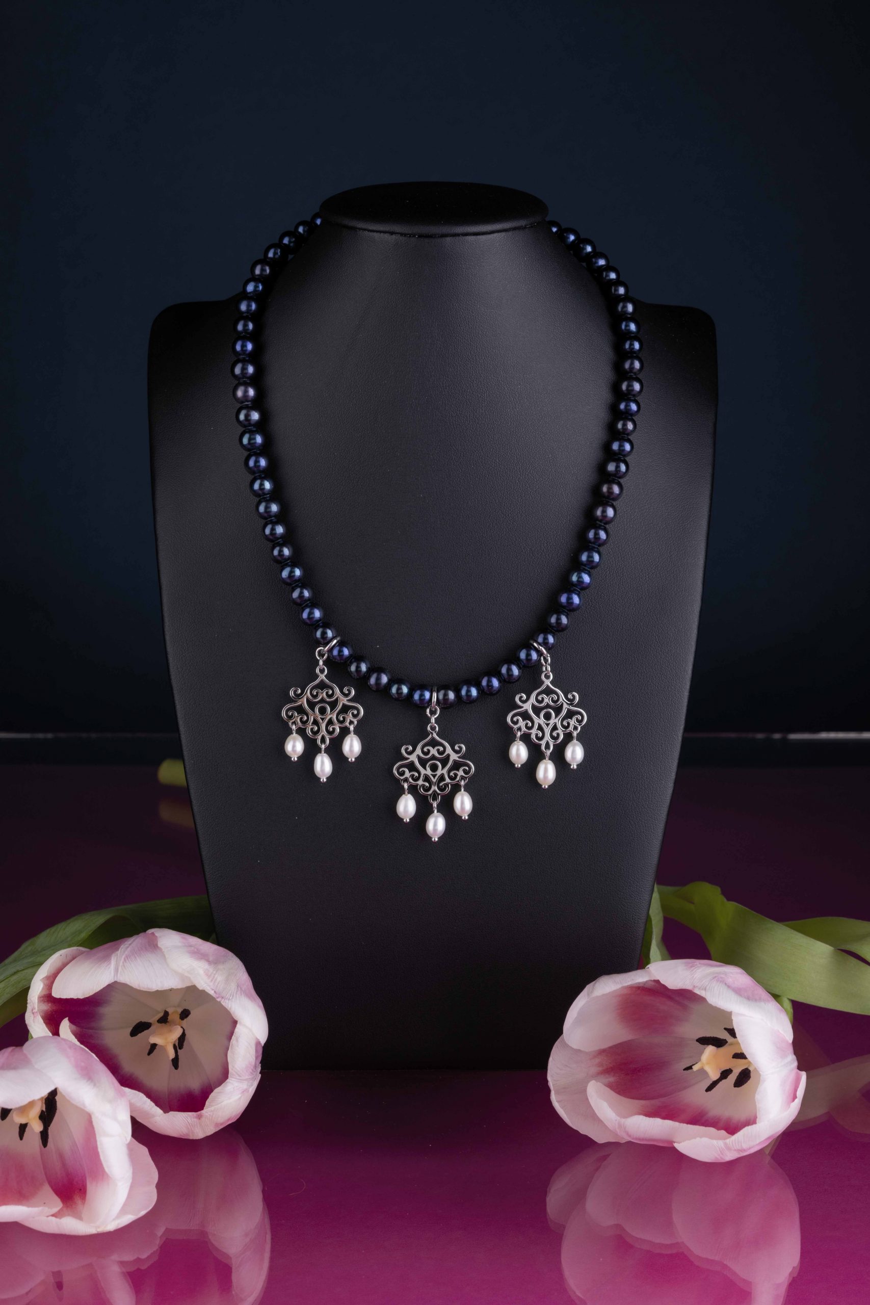 Náhrdelník Libay vejáre - perly