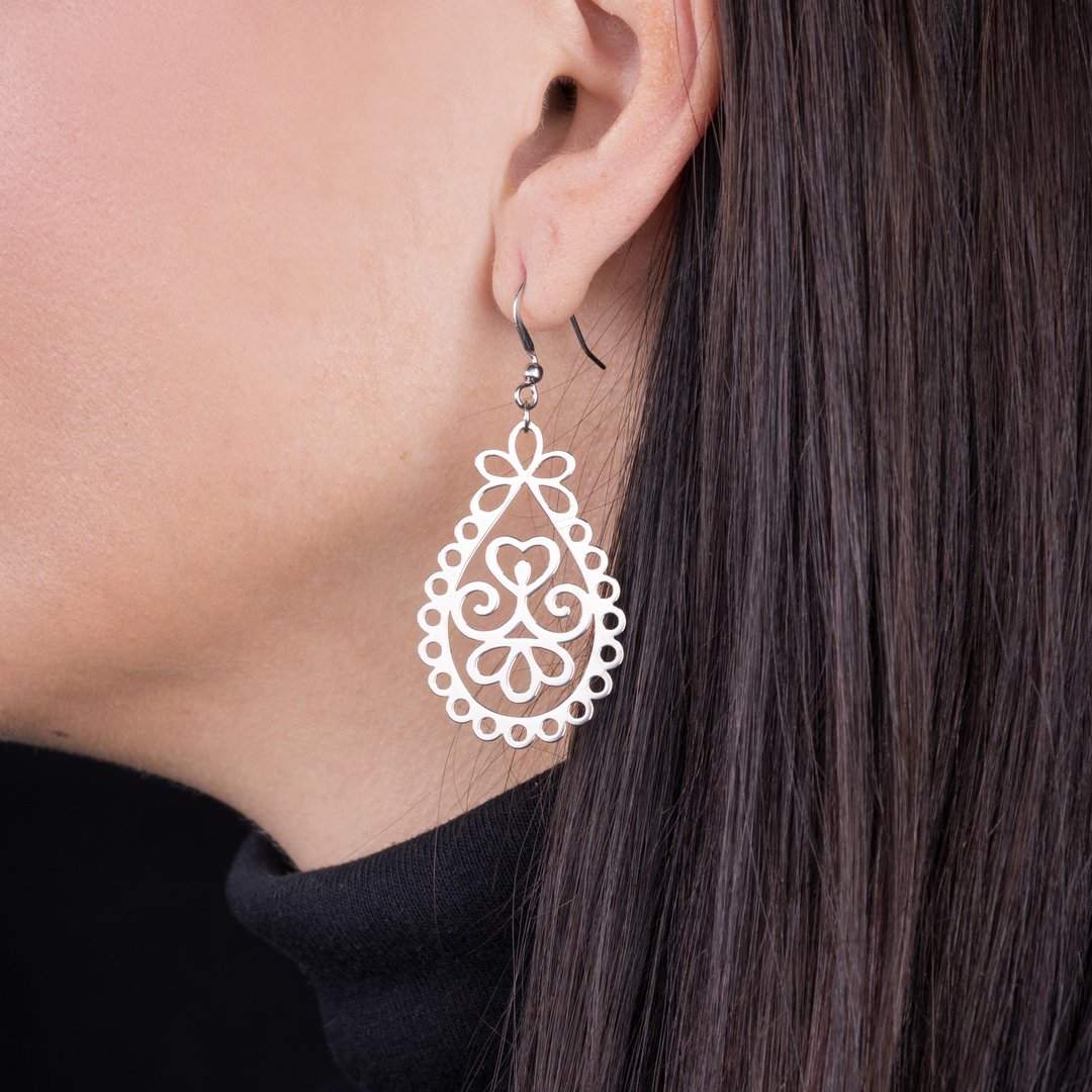 Náušnice čipka 5 - slza 2