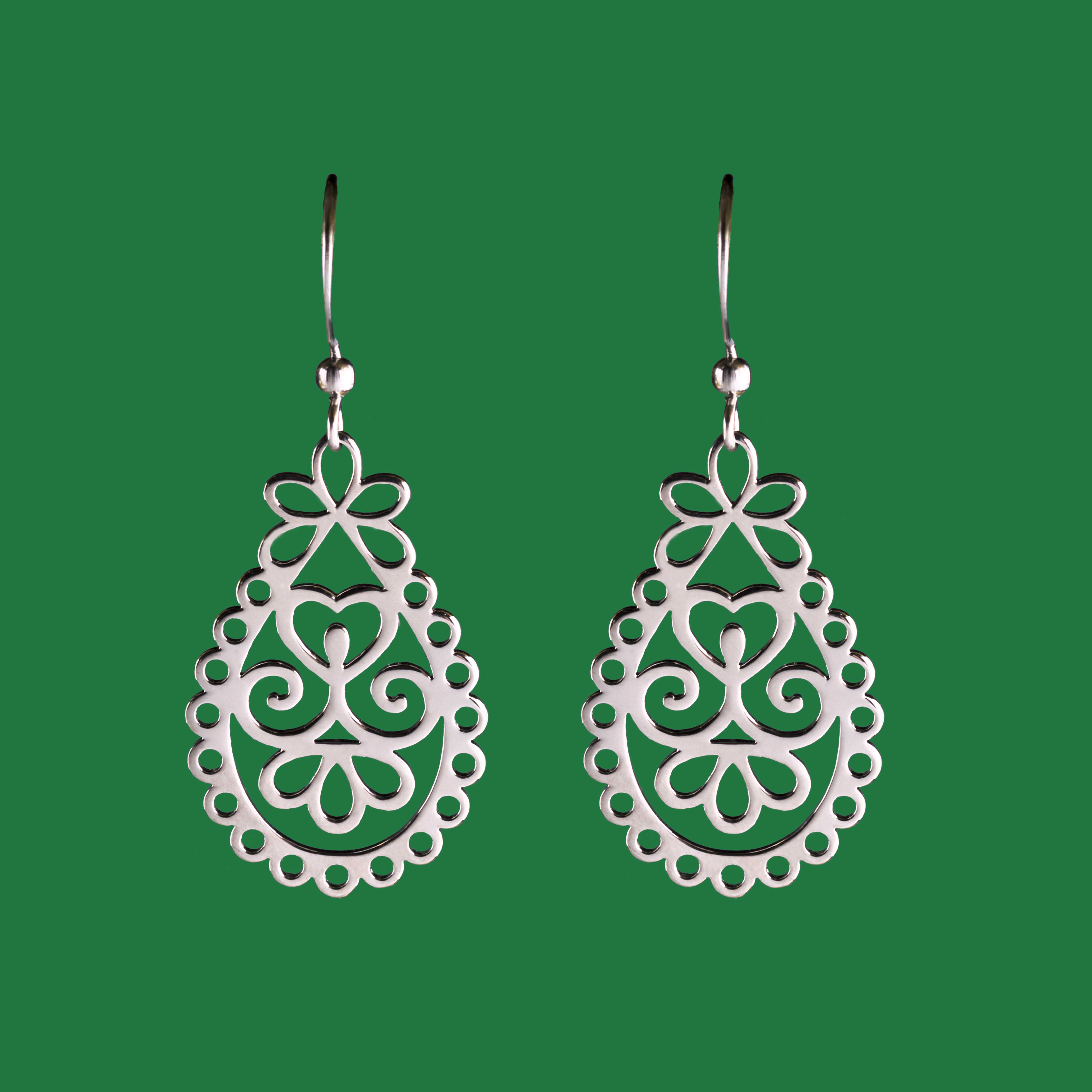 Náušnice čipka 5 - slza 2