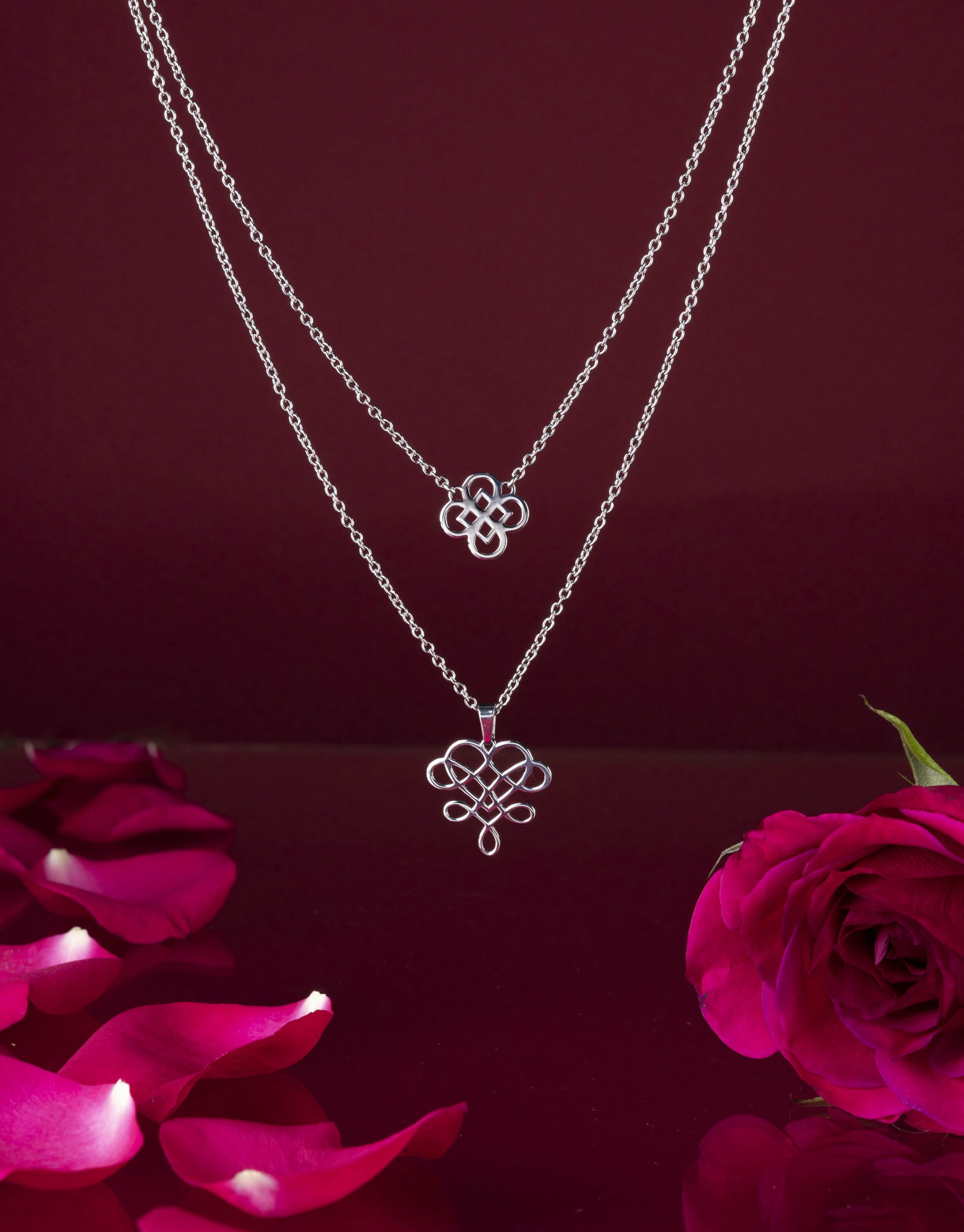 Dvojradový náhrdelník drotárske srdce