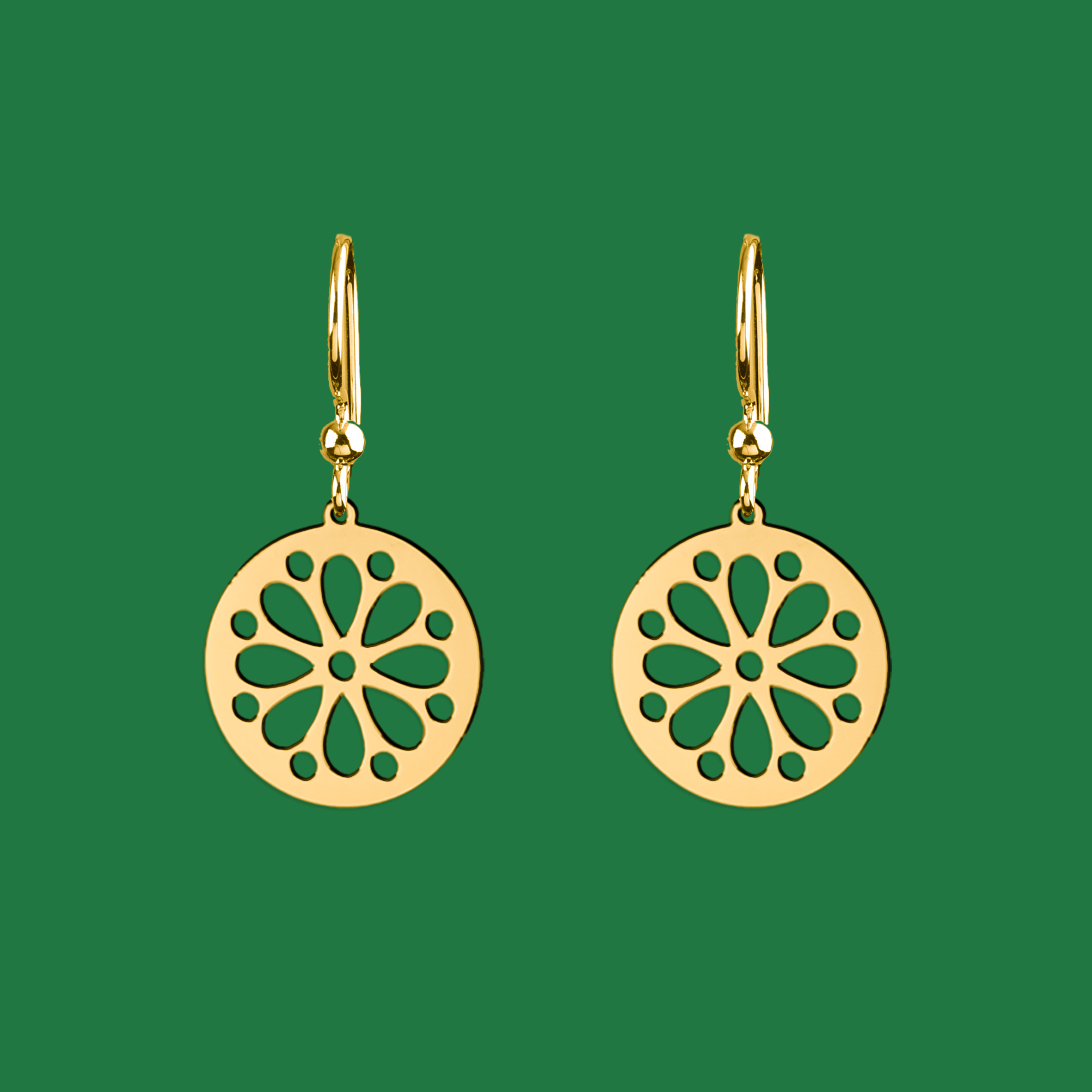 Náušnice čipka - margarétka mini