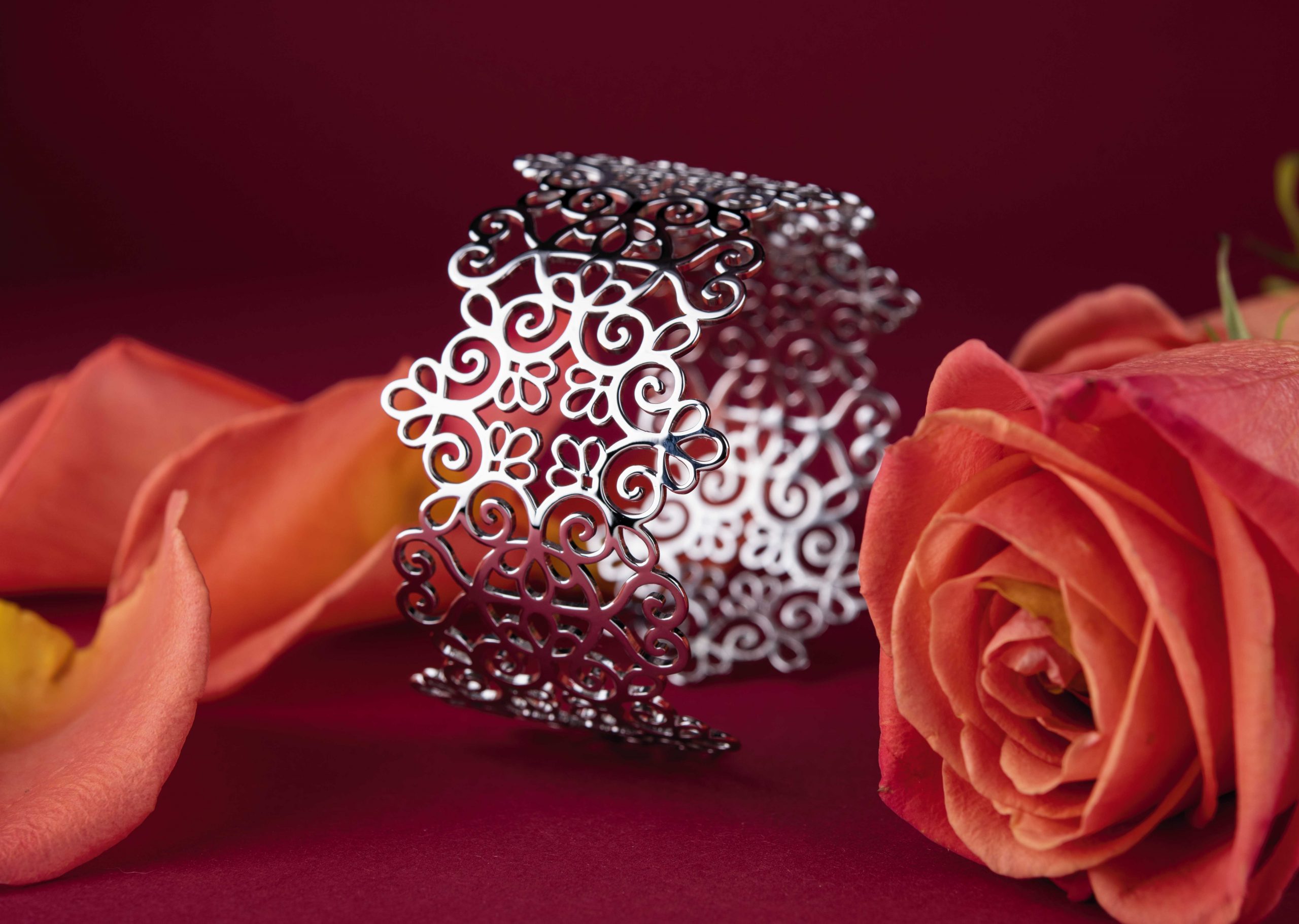 Náramok čipka ornament 2- pás