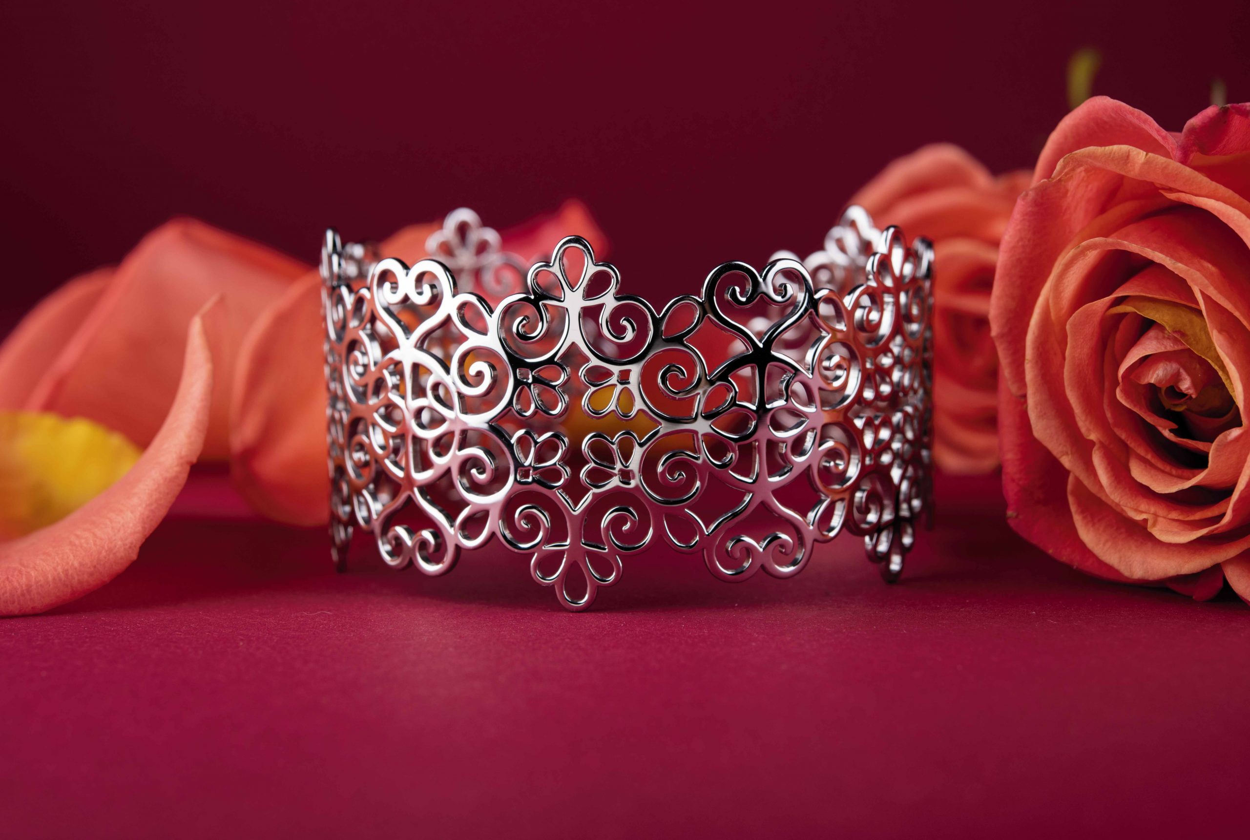 Náramok čipka ornament 2- pás