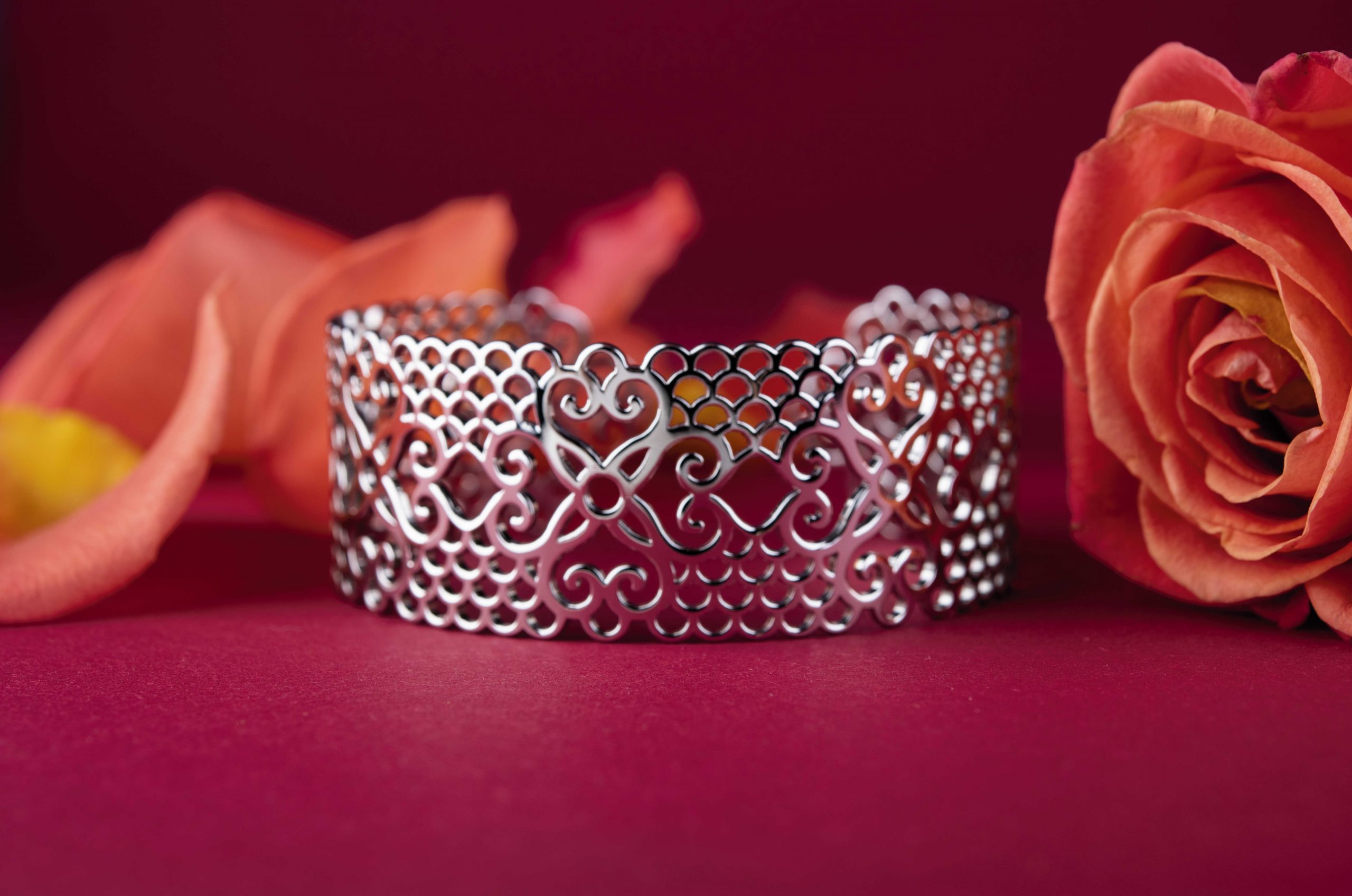 Náramok čipka ornament 3- pás