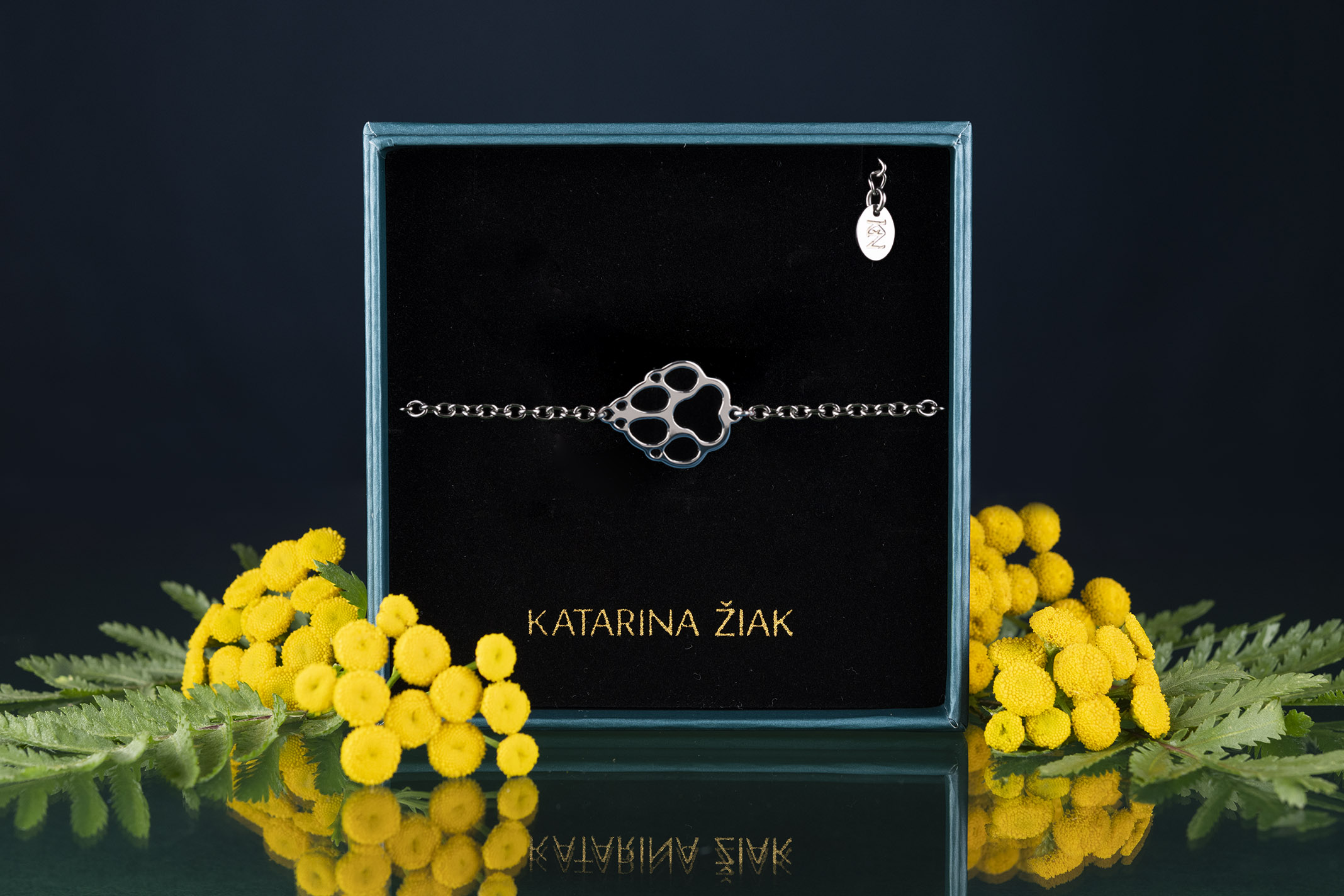 Náramok Labka pes Cami - retiazka