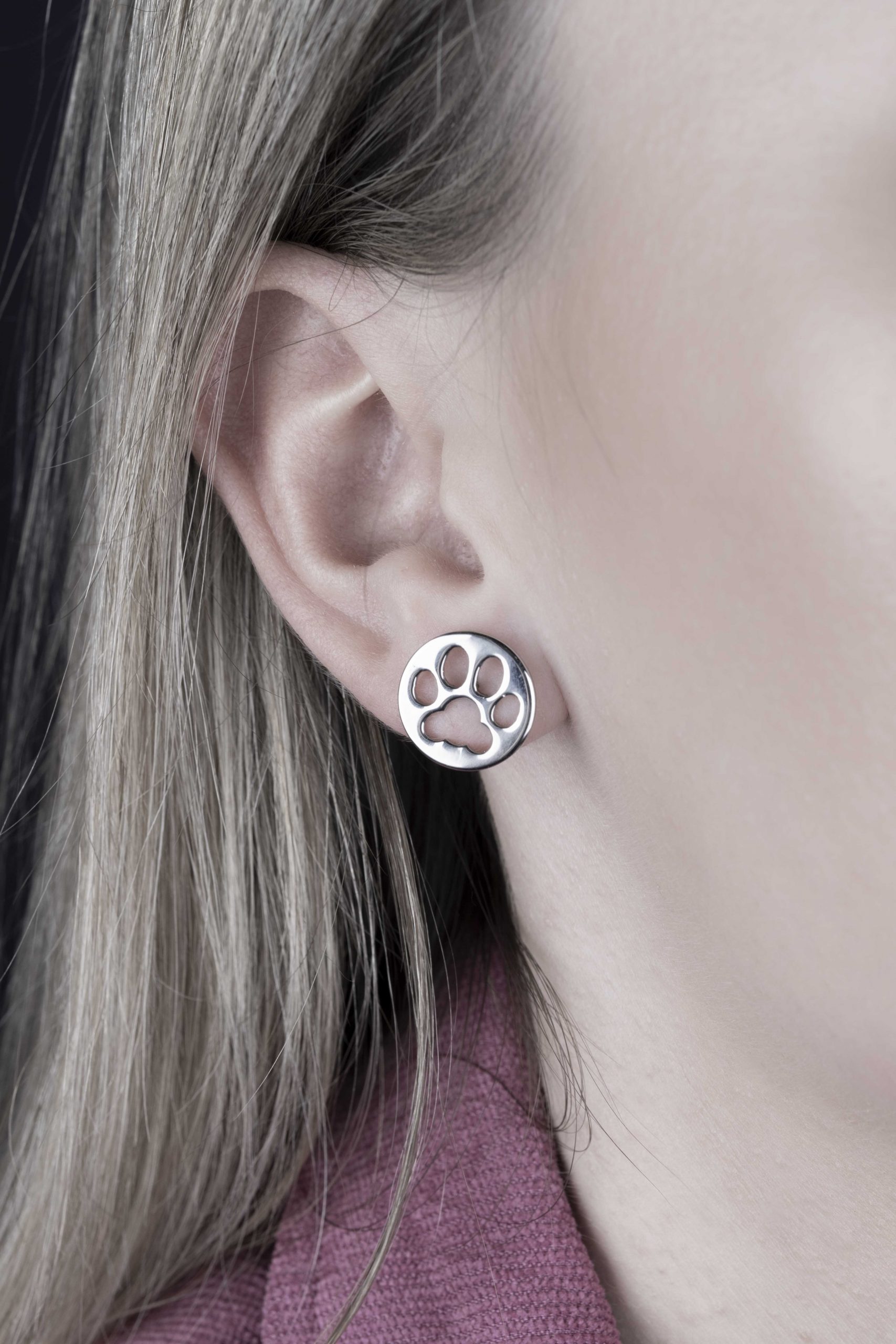 Napichovacie náušnice Labka mačka Izabela