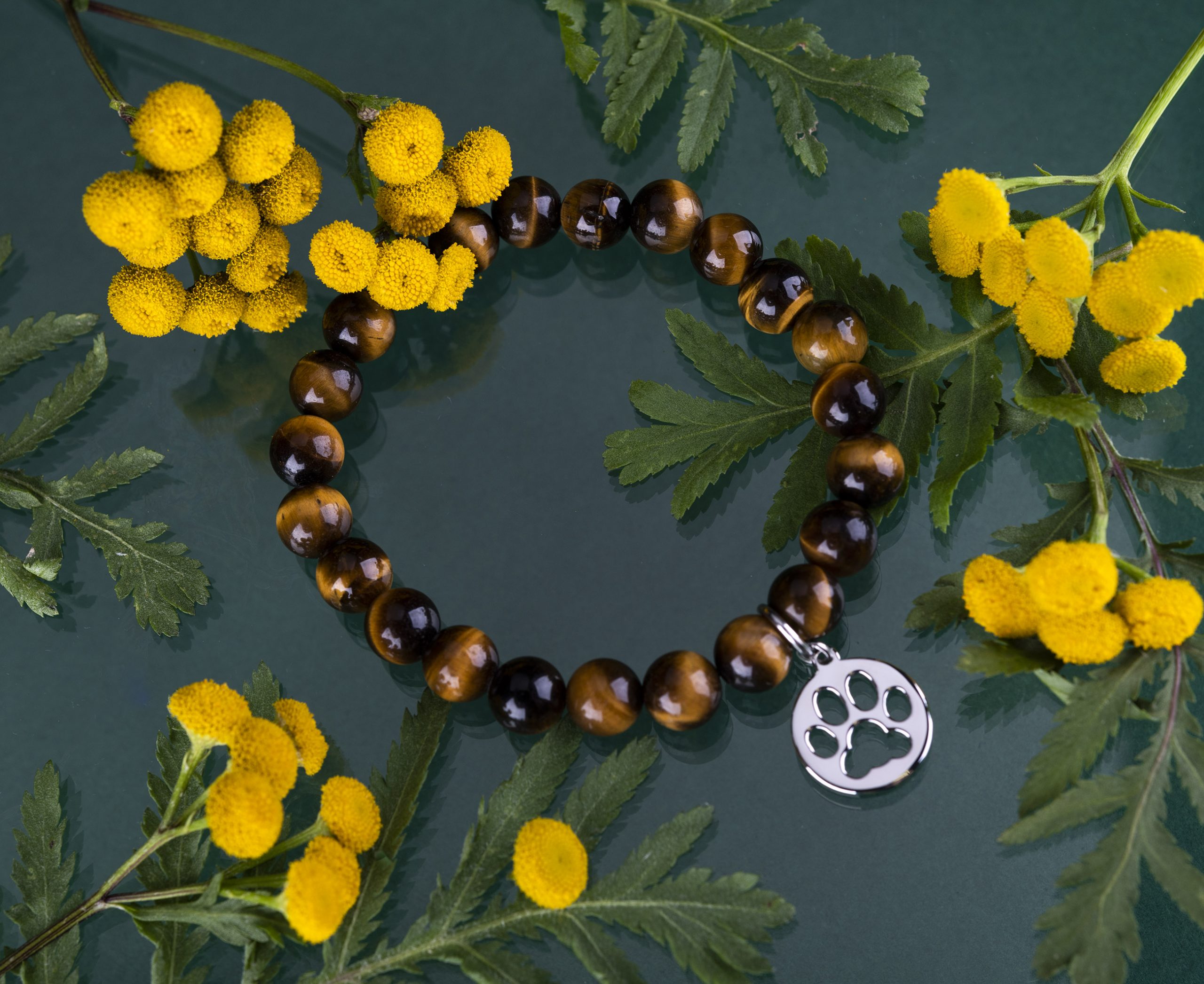 Náramok Labka mačka Izabela (na výber sú rôzne kamene)