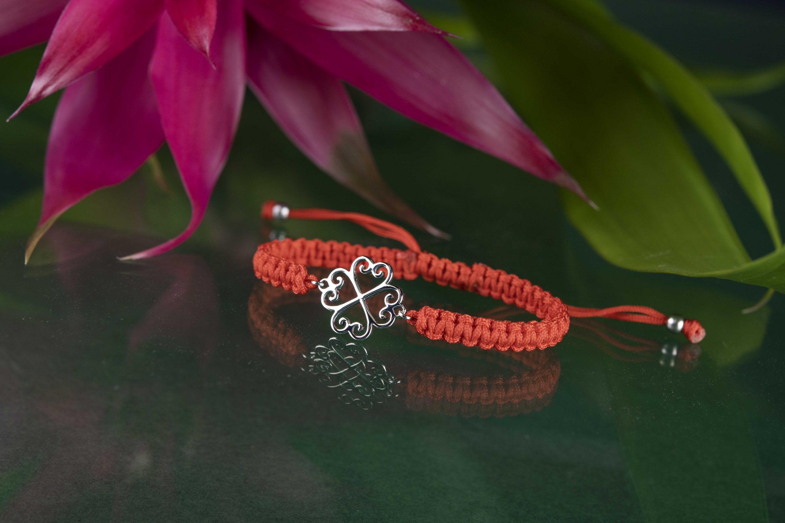 Náramok štvorlístok 2- šnúrka