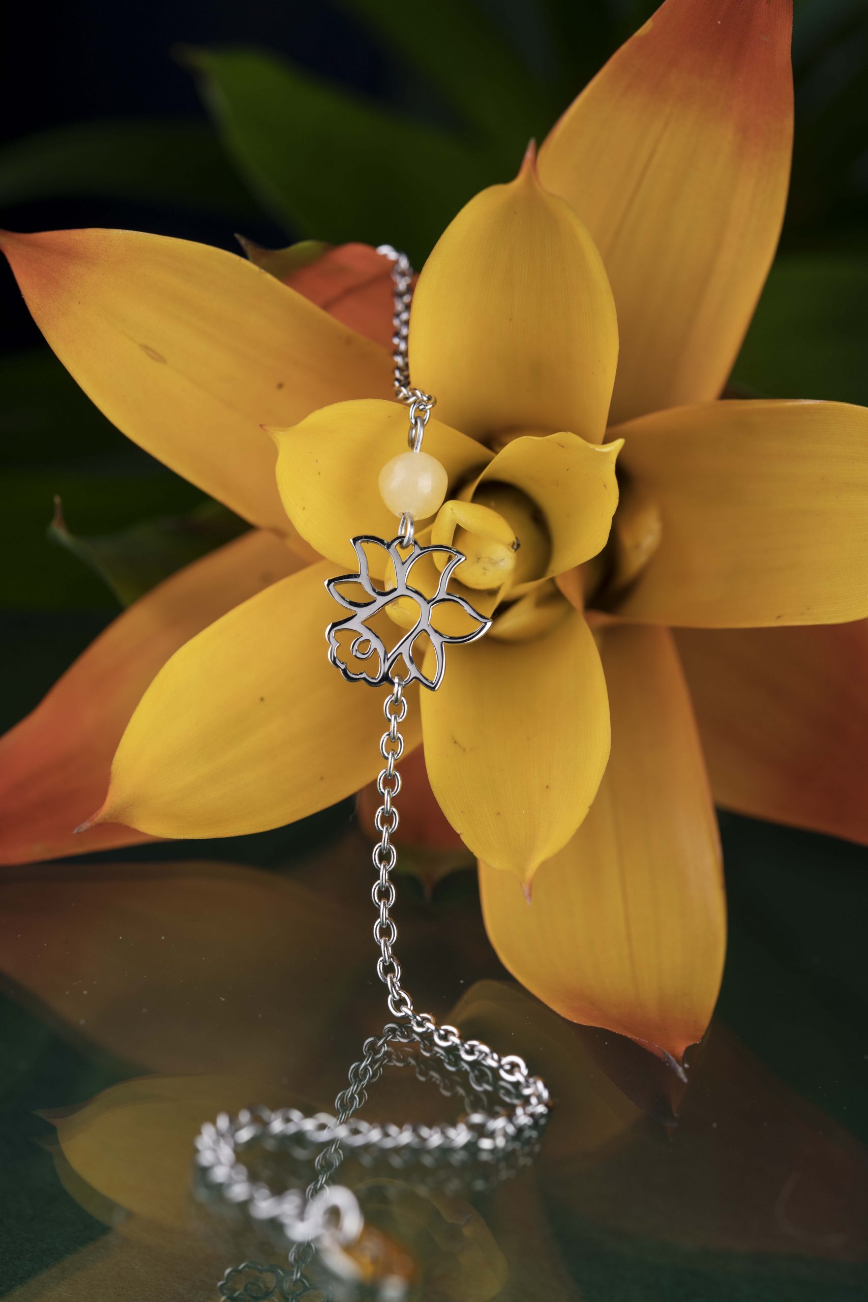 Náramok narcis 1 – retiazka + kalcit