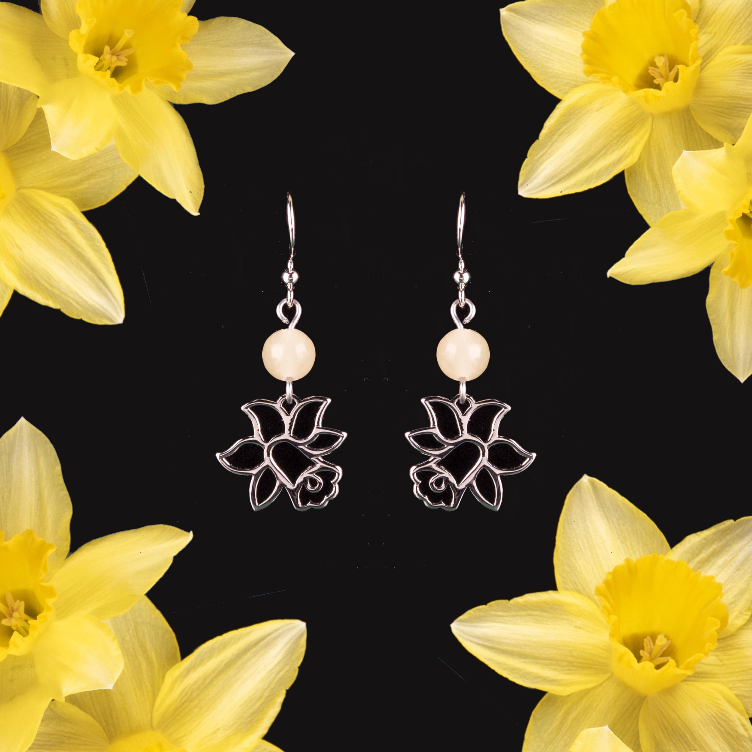 Náušnice narcis 1 +kalcit