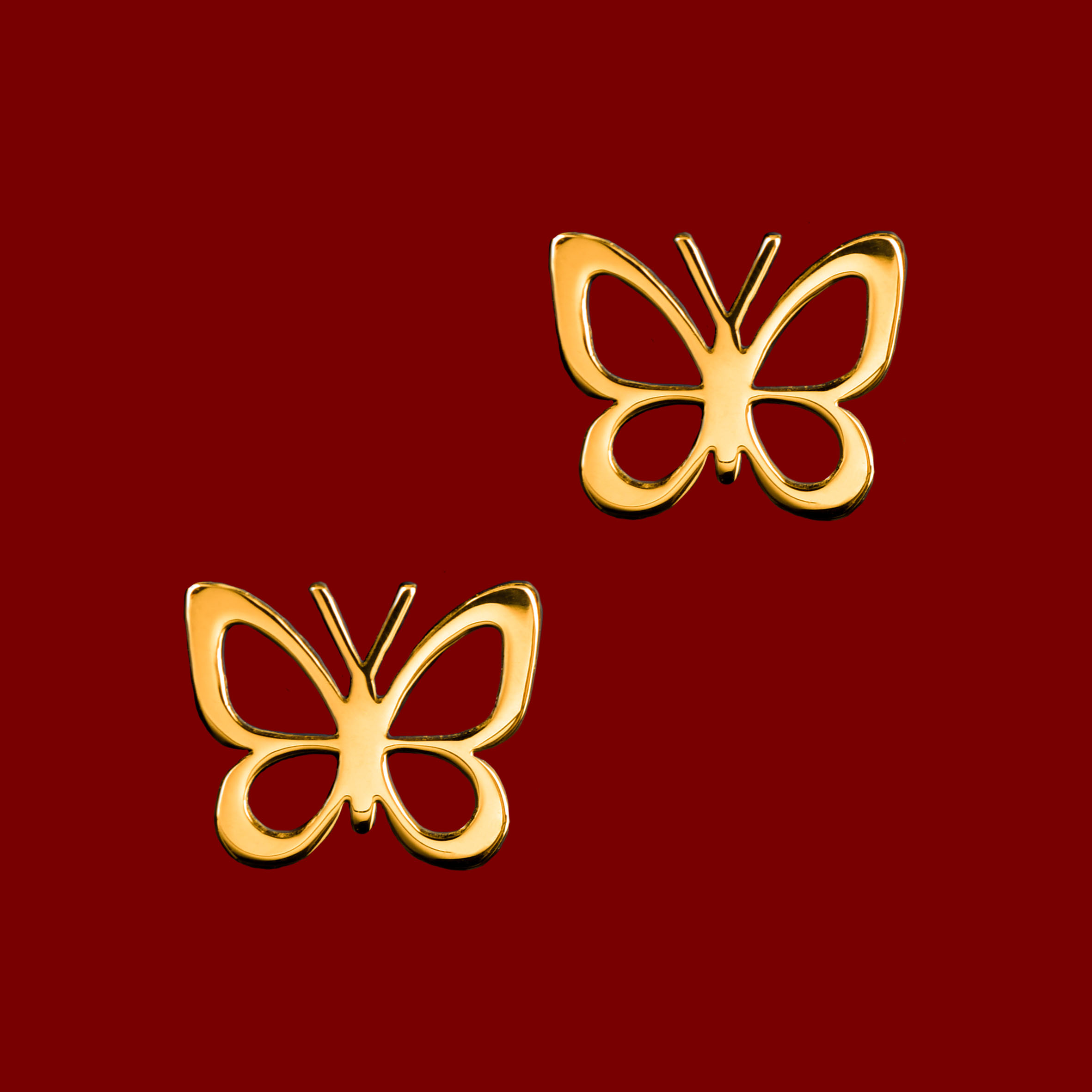 Napichovacie náušnice motýlik - Modráčik