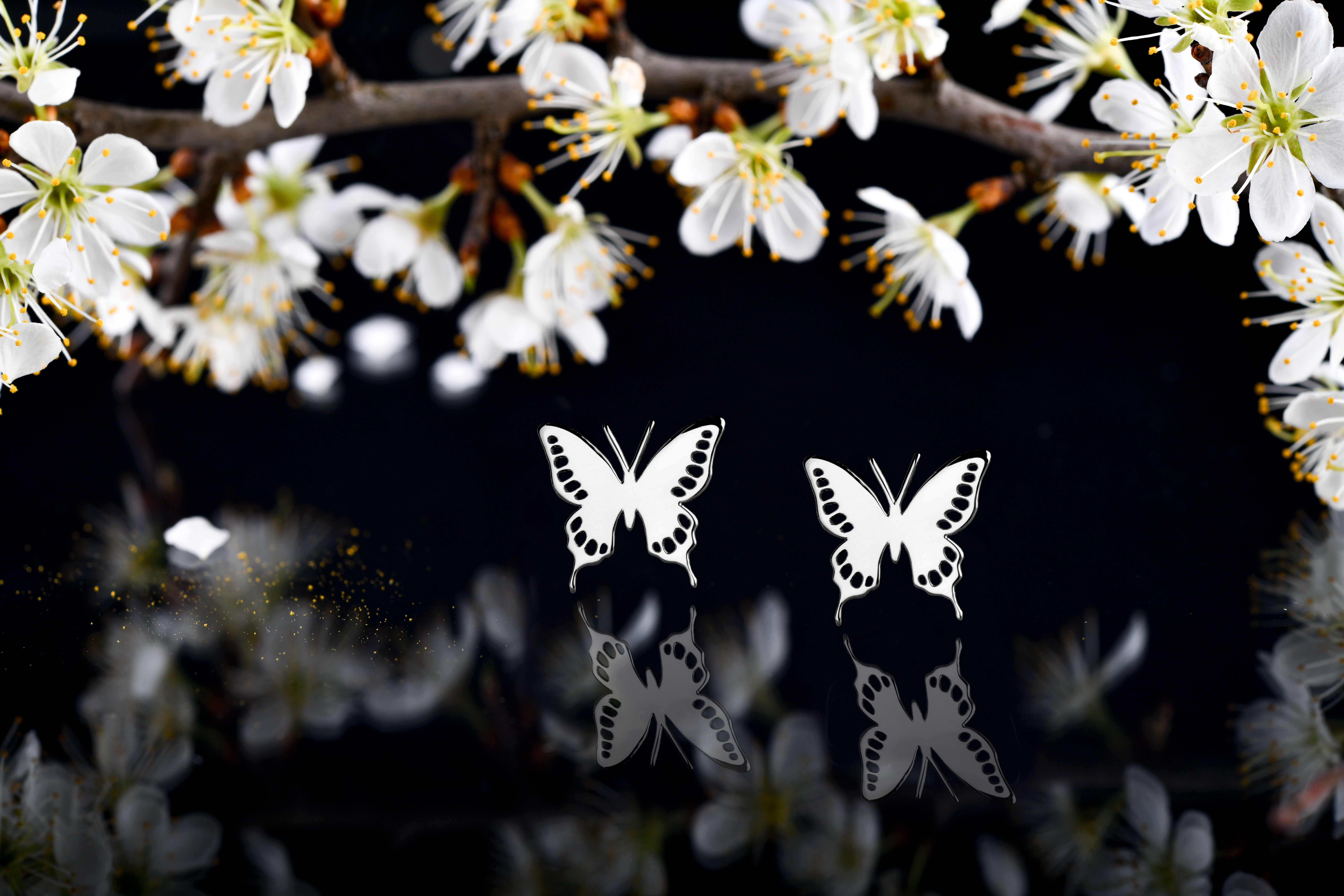 Napichovacie náušnice motýlik - Vidlochvost 1