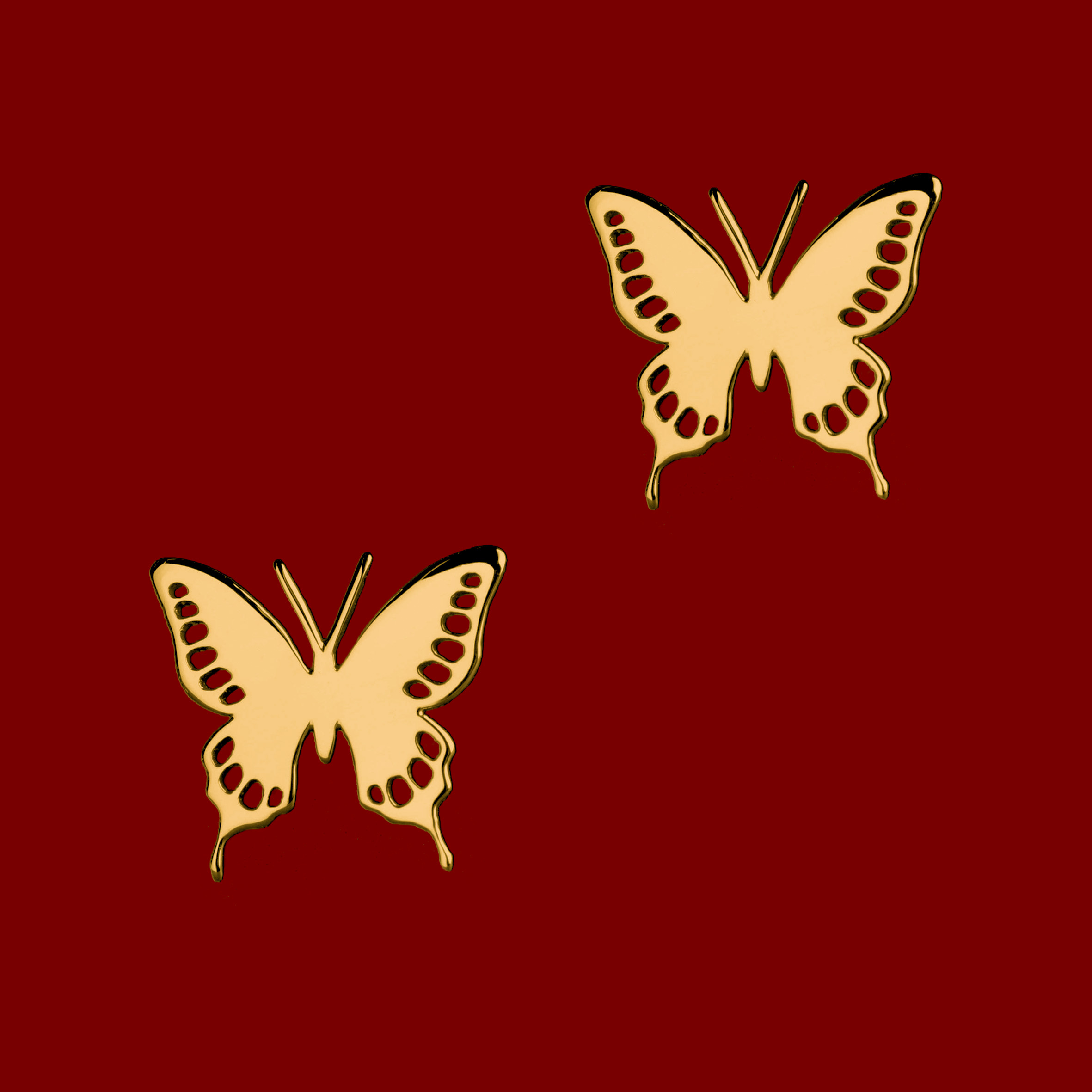 Napichovacie náušnice motýlik - Vidlochvost 1