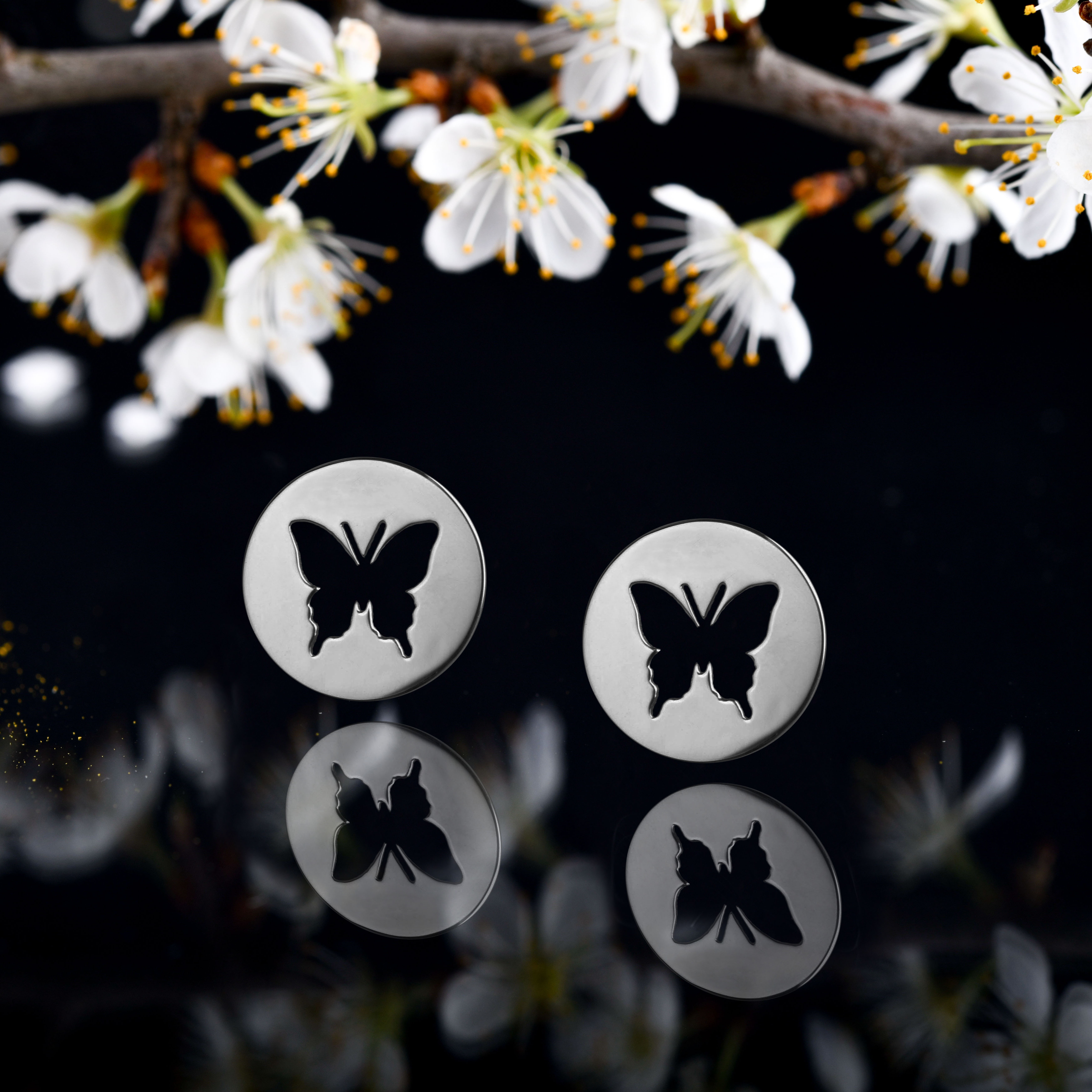 Napichovacie náušnice motýlik - Vidlochvost 2