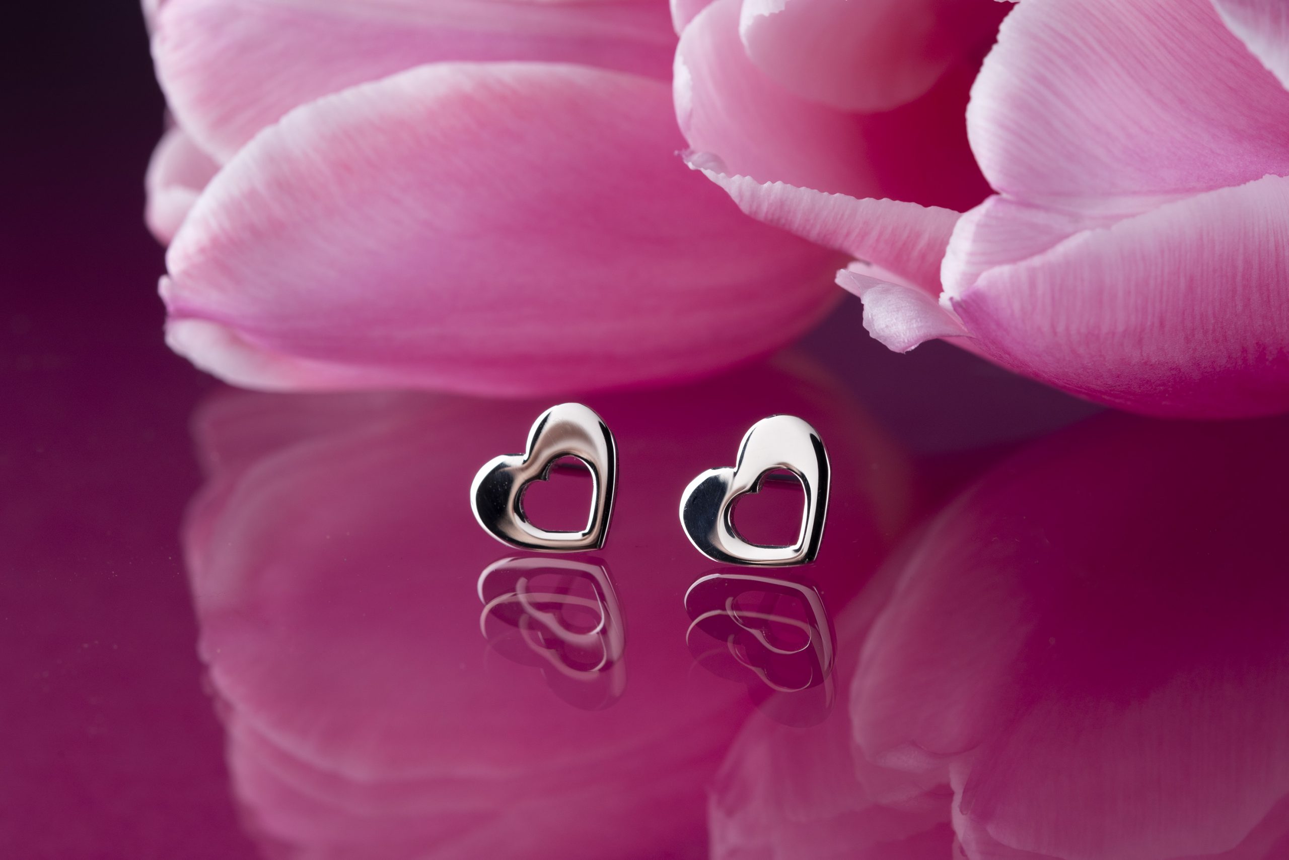 Napichovacie náušnice malé srdiečko 2