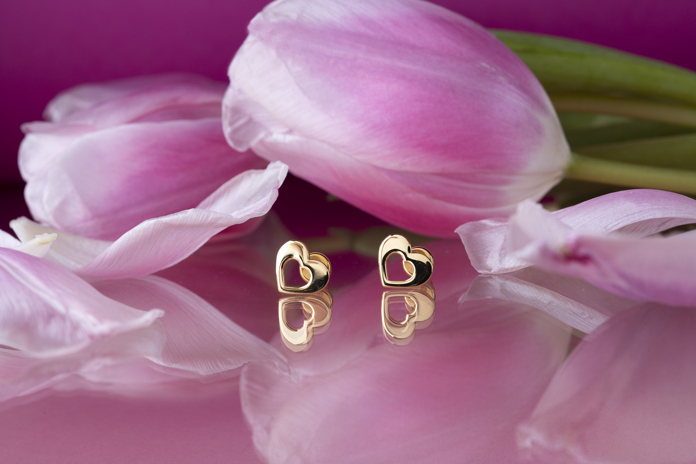 Napichovacie náušnice malé srdiečko 2