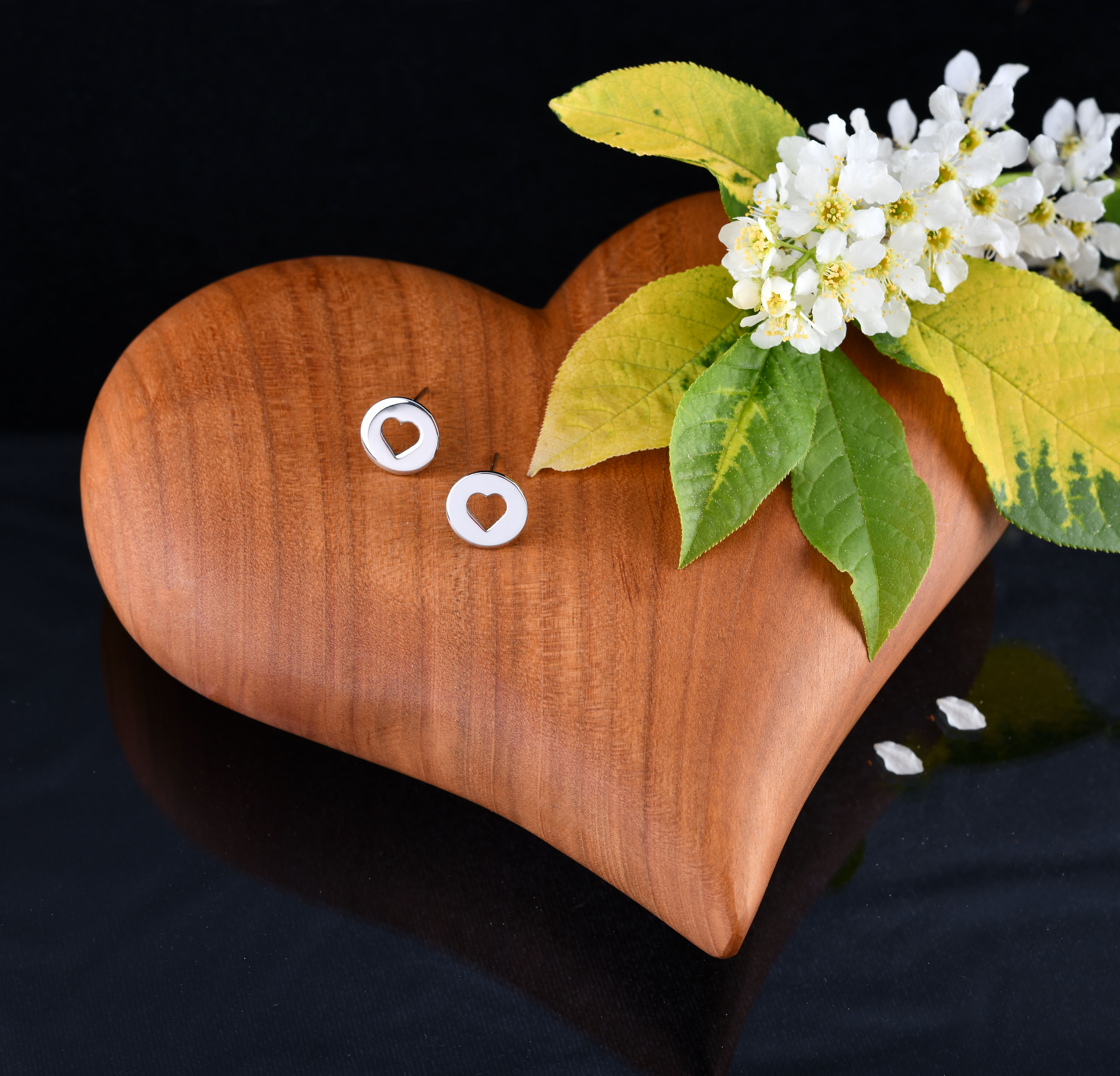 Napichovacie náušnice malé srdiečko 1