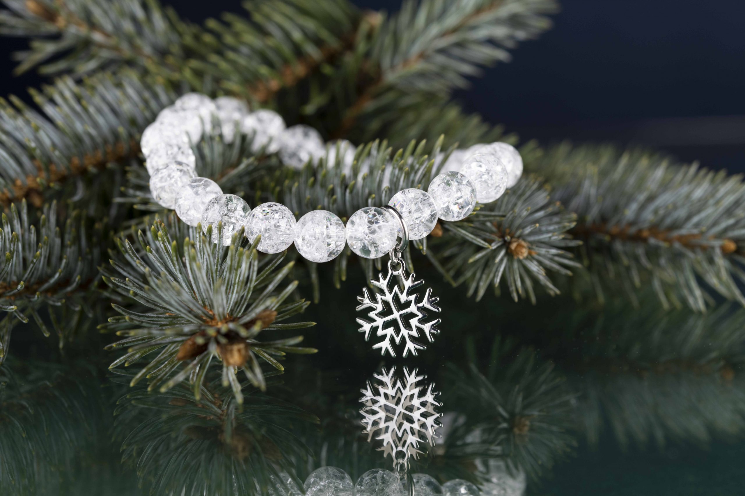 Náramok snehová vločka 2 - rôzne kamene