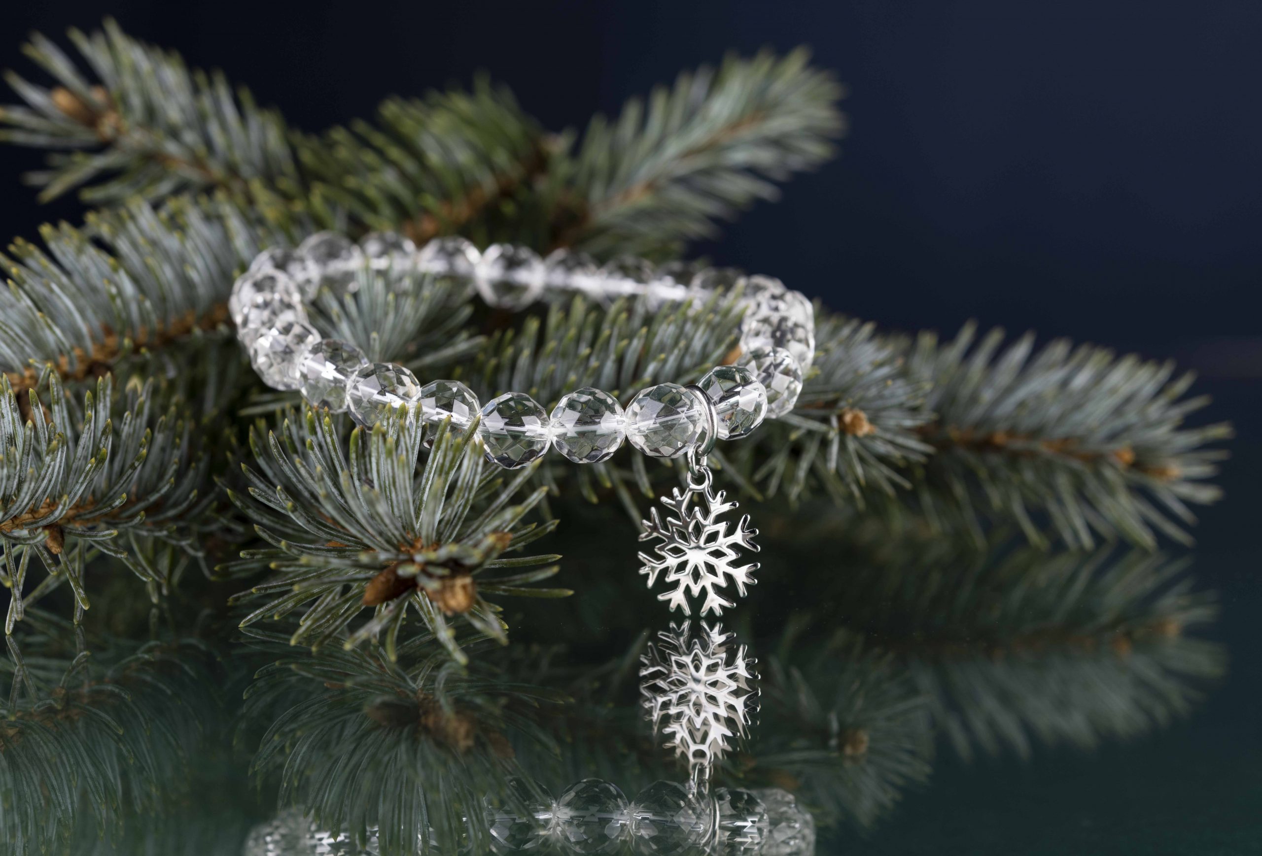 Náramok snehová vločka 3 - rôzne kamene