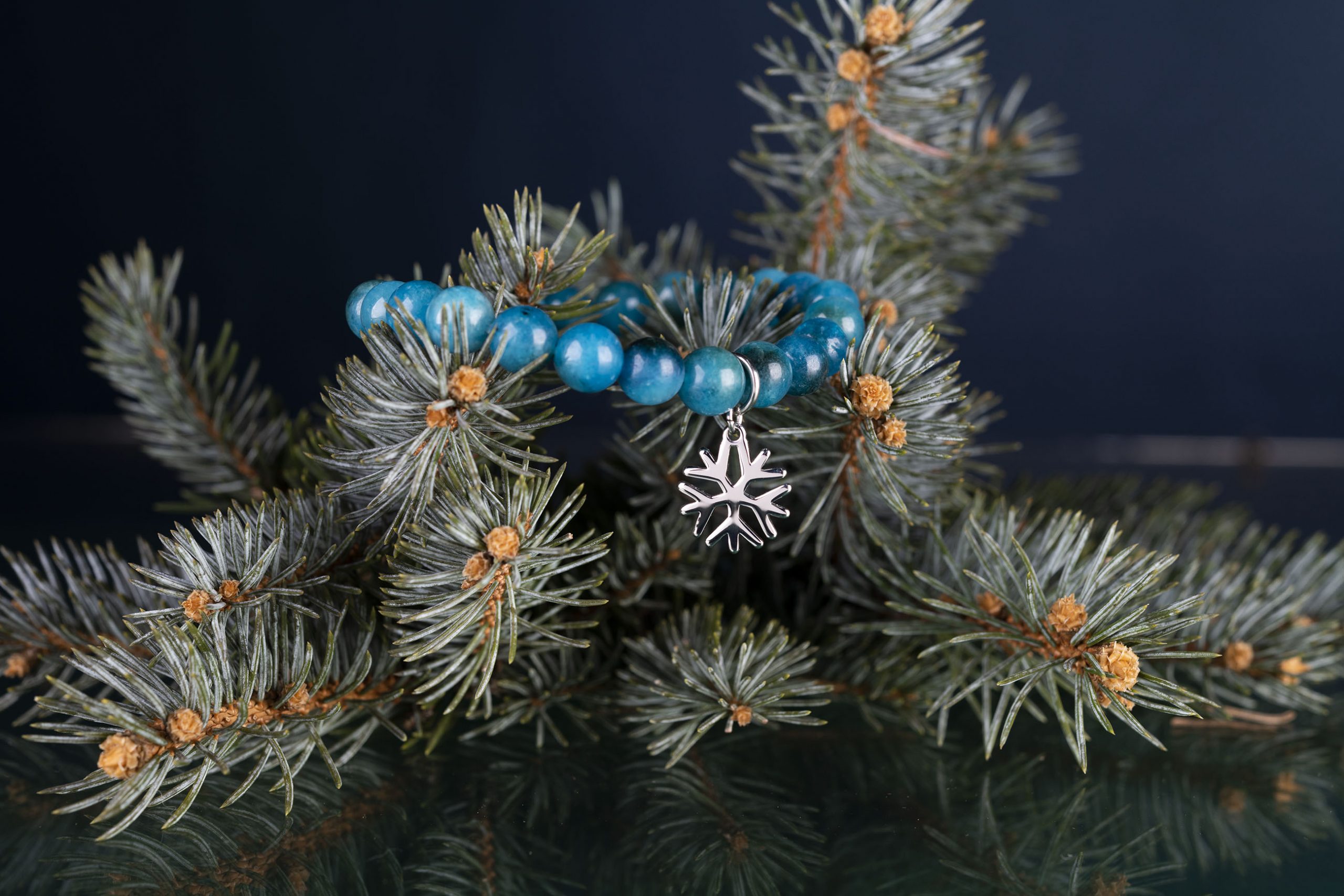 Náramok snehová vločka 1 - rôzne kamene